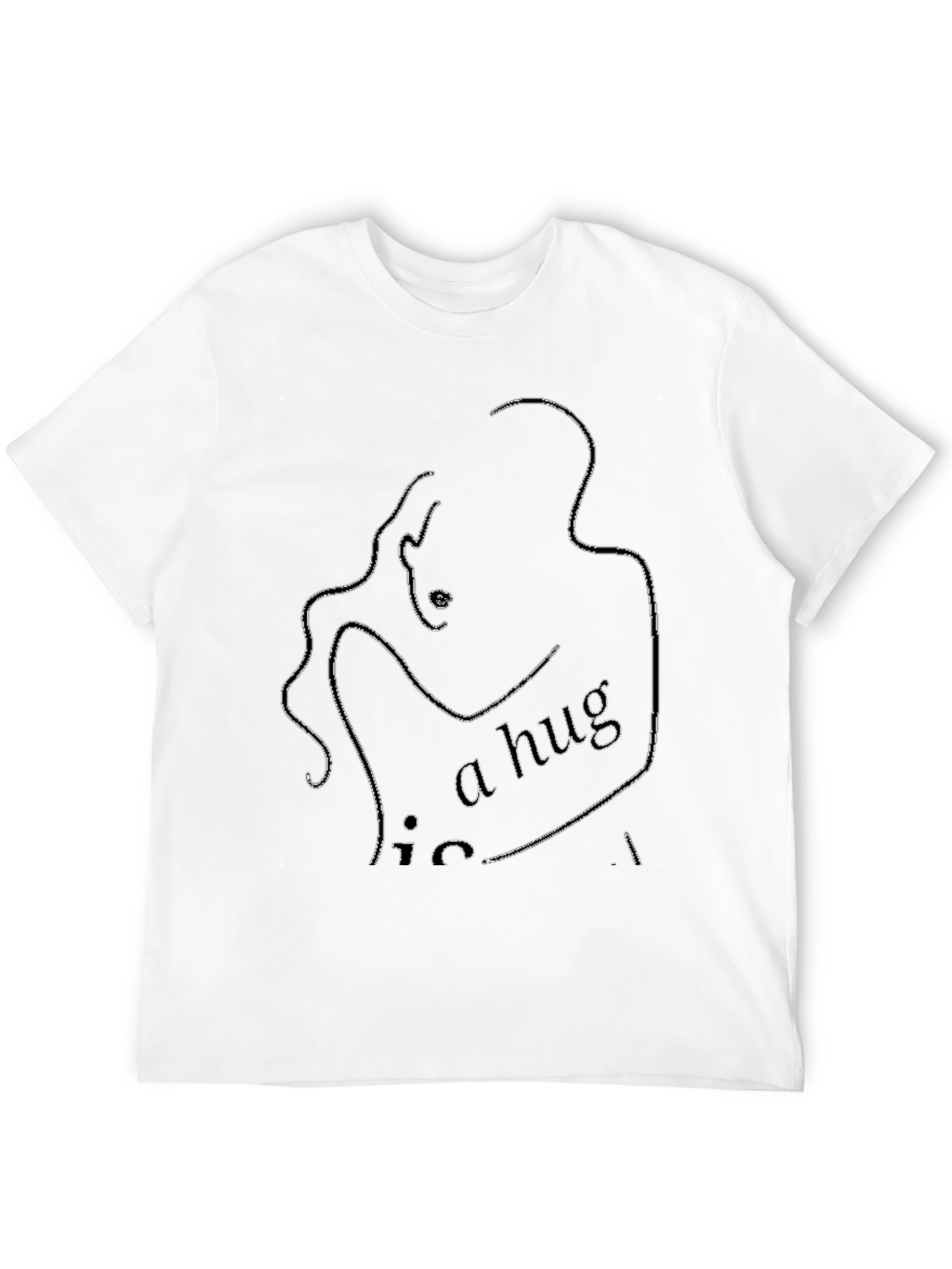 Black Hugging Graphic Tee - Black Casual Shirt view 12