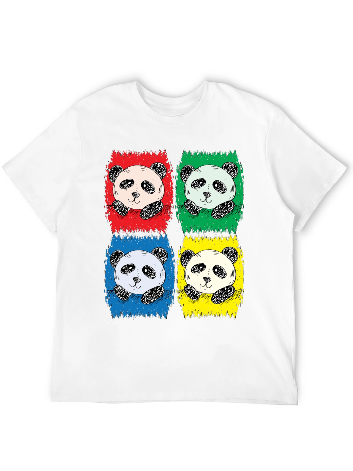 Black Pop Art Panda Graphic Tee - Unisex view 12