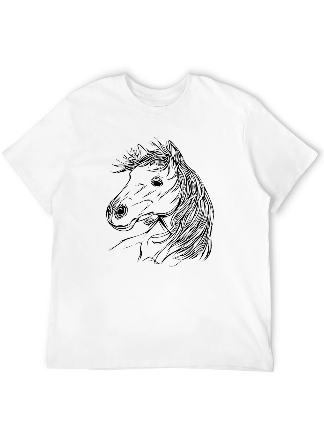 Black Horse Outline Graphic Print Tee view 12