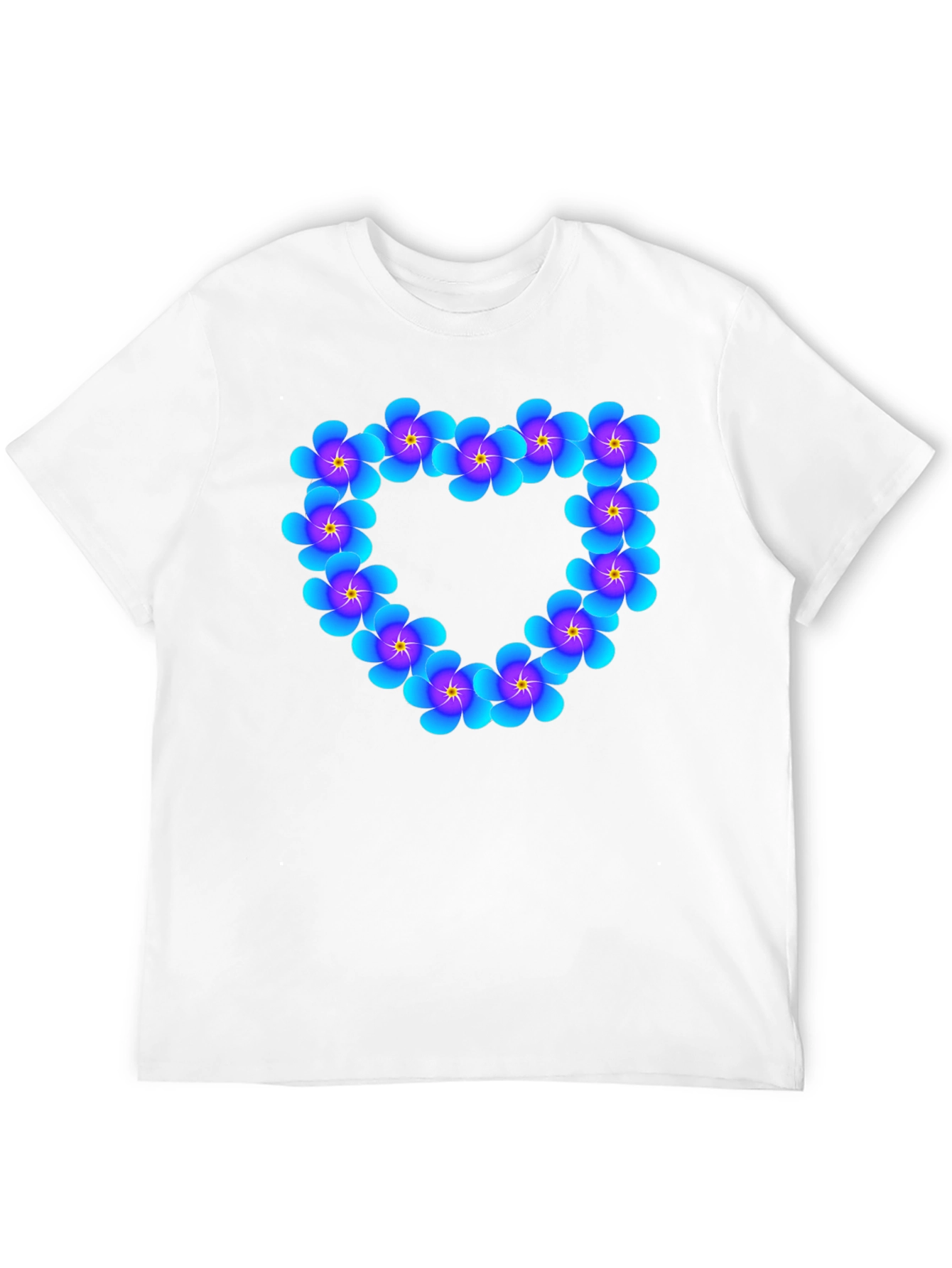 Black Floral Heart Graphic Black T-Shirt view 12