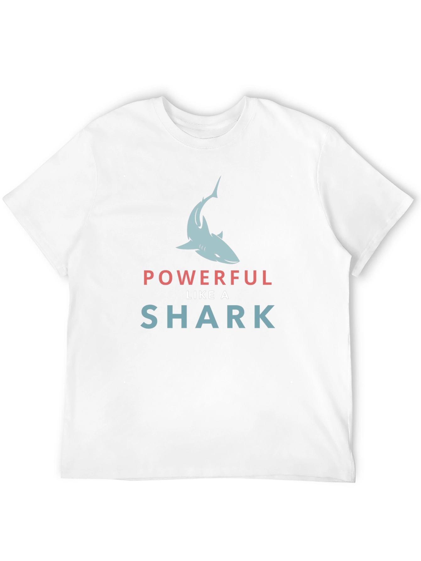 Black Powerful Like a Shark Graphic Tee view 12