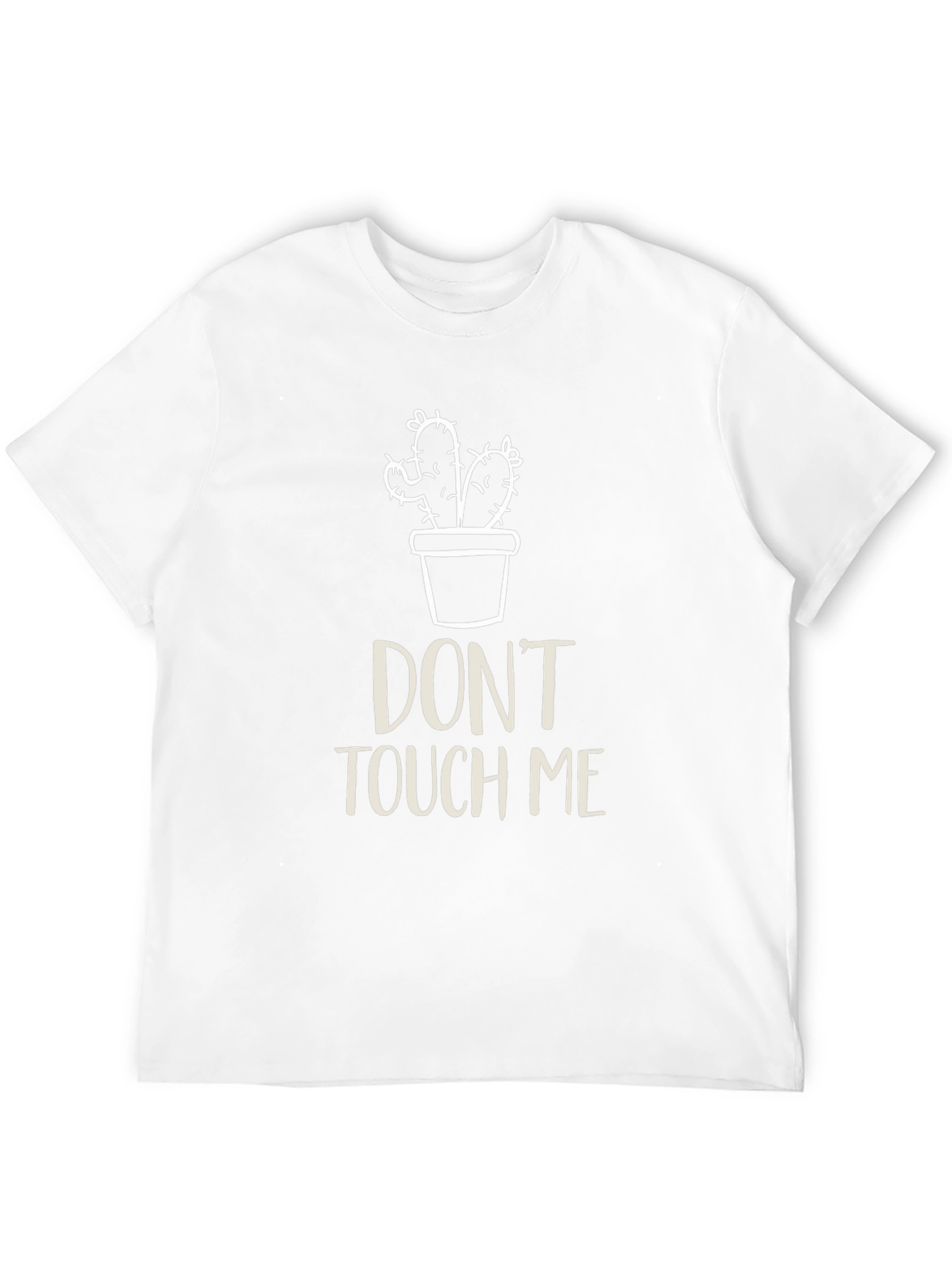 Black Don't Touch Me Cactus Graphic Tee - Black Cotton T-Shirt view 12