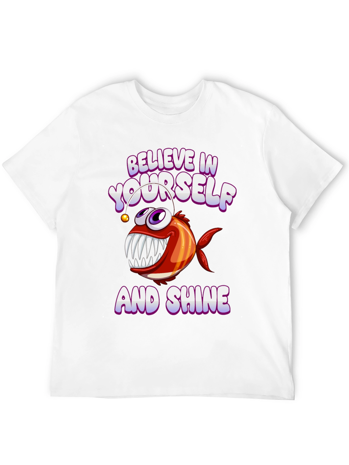 Black Believe in Yourself Anglerfish Graphic Tee view 12