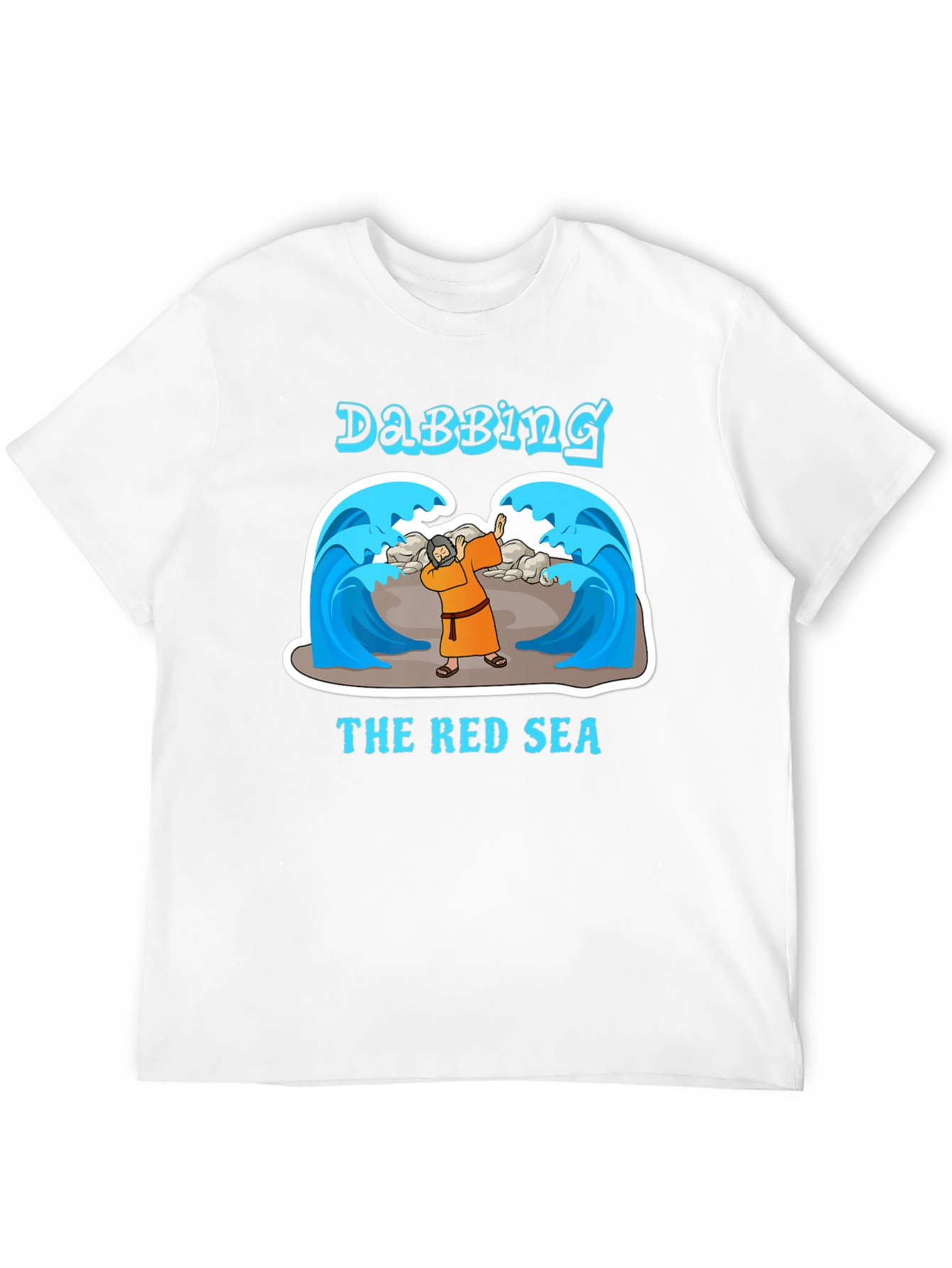 Black Dabbing the Red Sea T-Shirt - Funny Moses Tee view 12