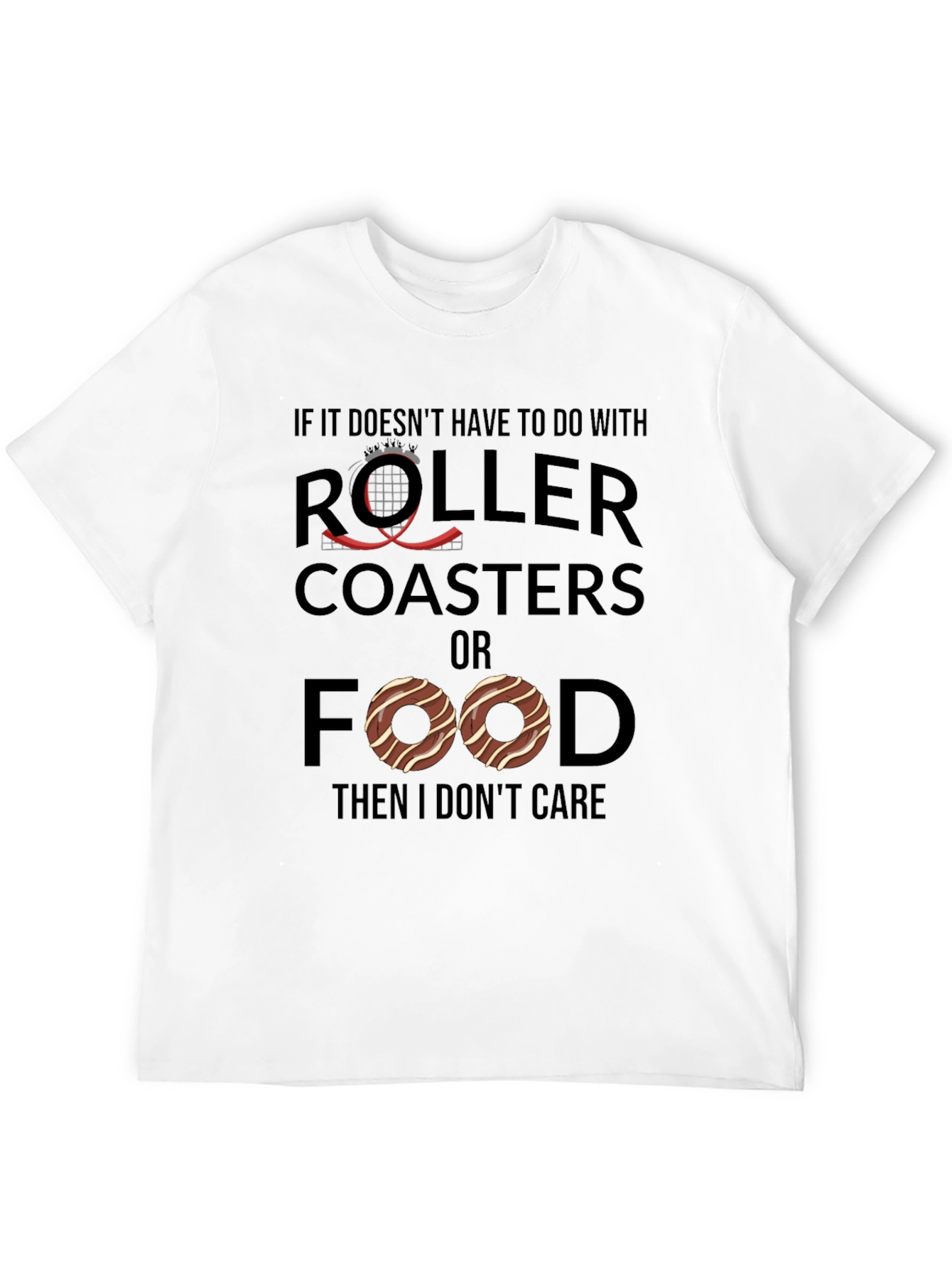 Black Roller Coasters & Food T-Shirt view 12