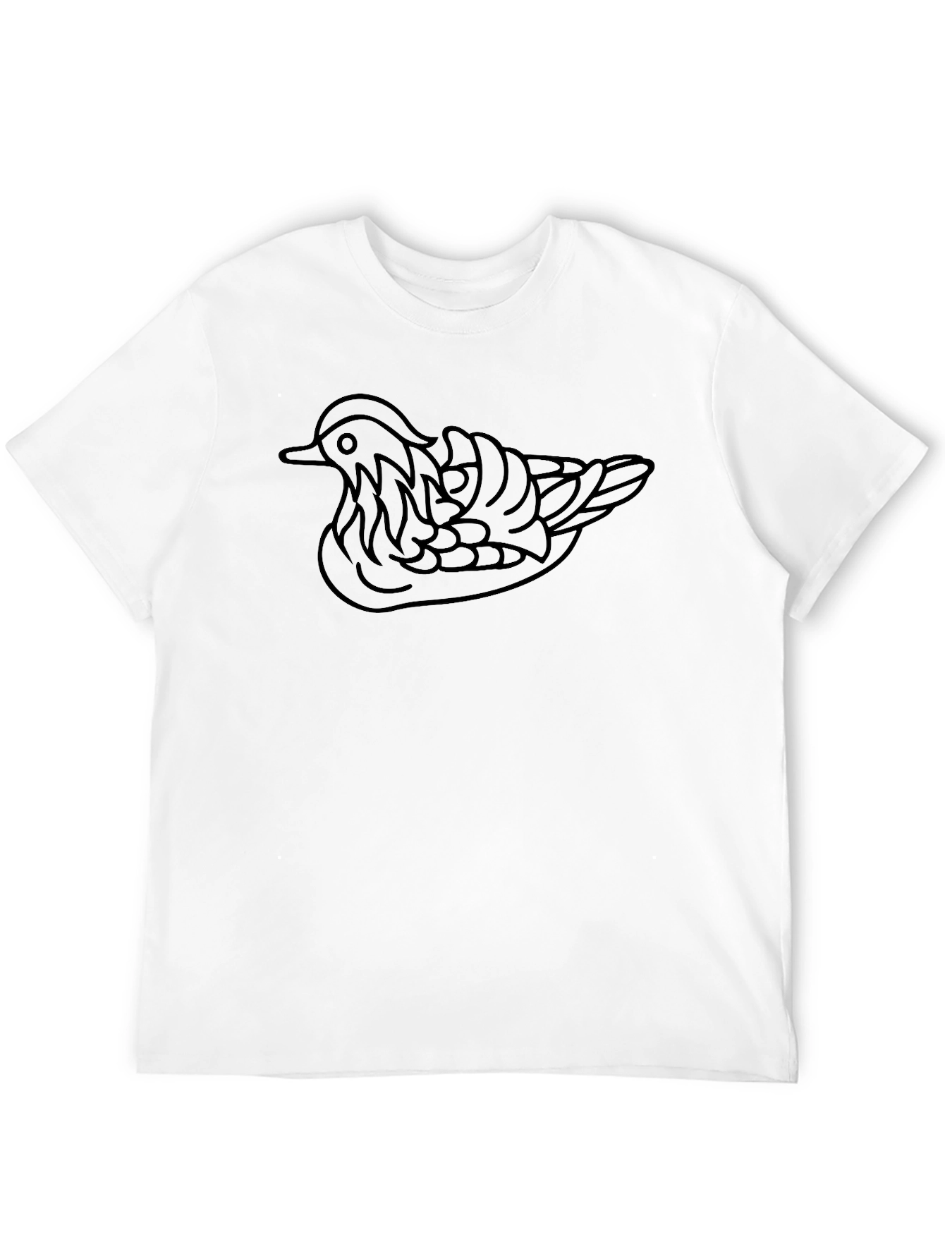 Black Black Duck Outline Graphic T-Shirt view 12