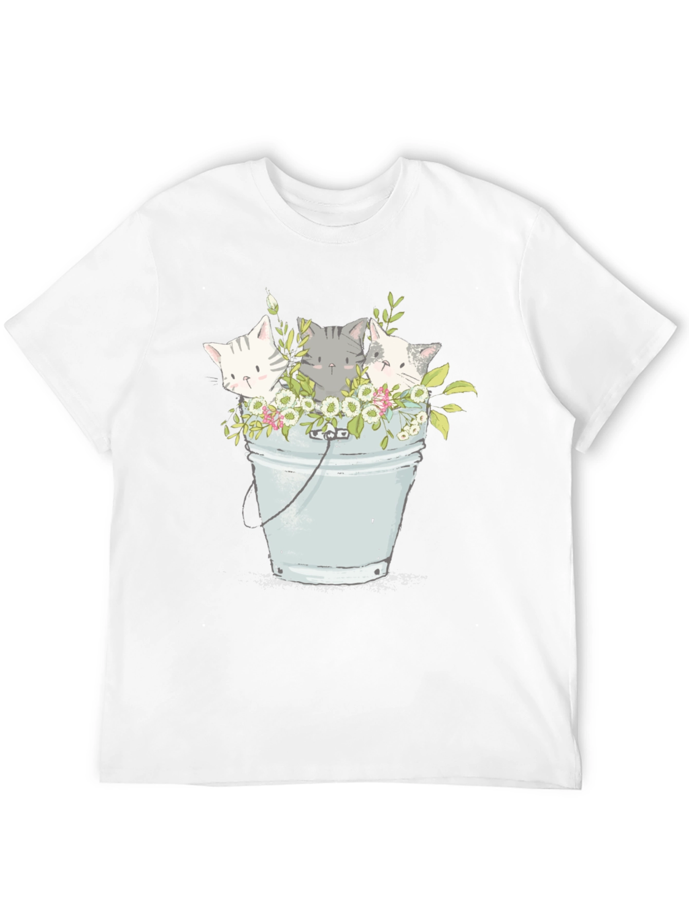 Black Cats in Bucket T-Shirt - Cute Kitten Graphic Tee view 12