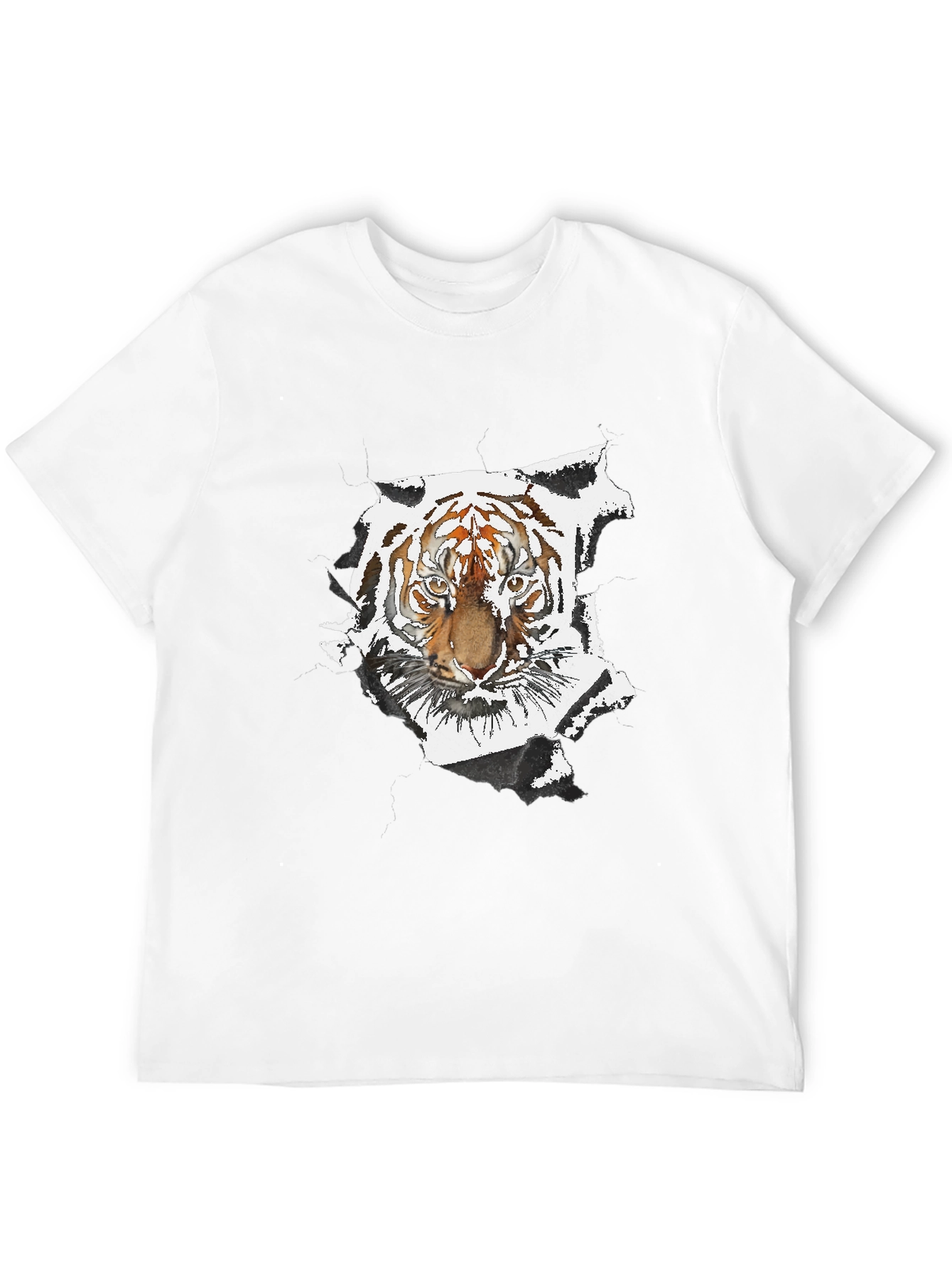 Black Tiger Graphic Black T-Shirt view 12
