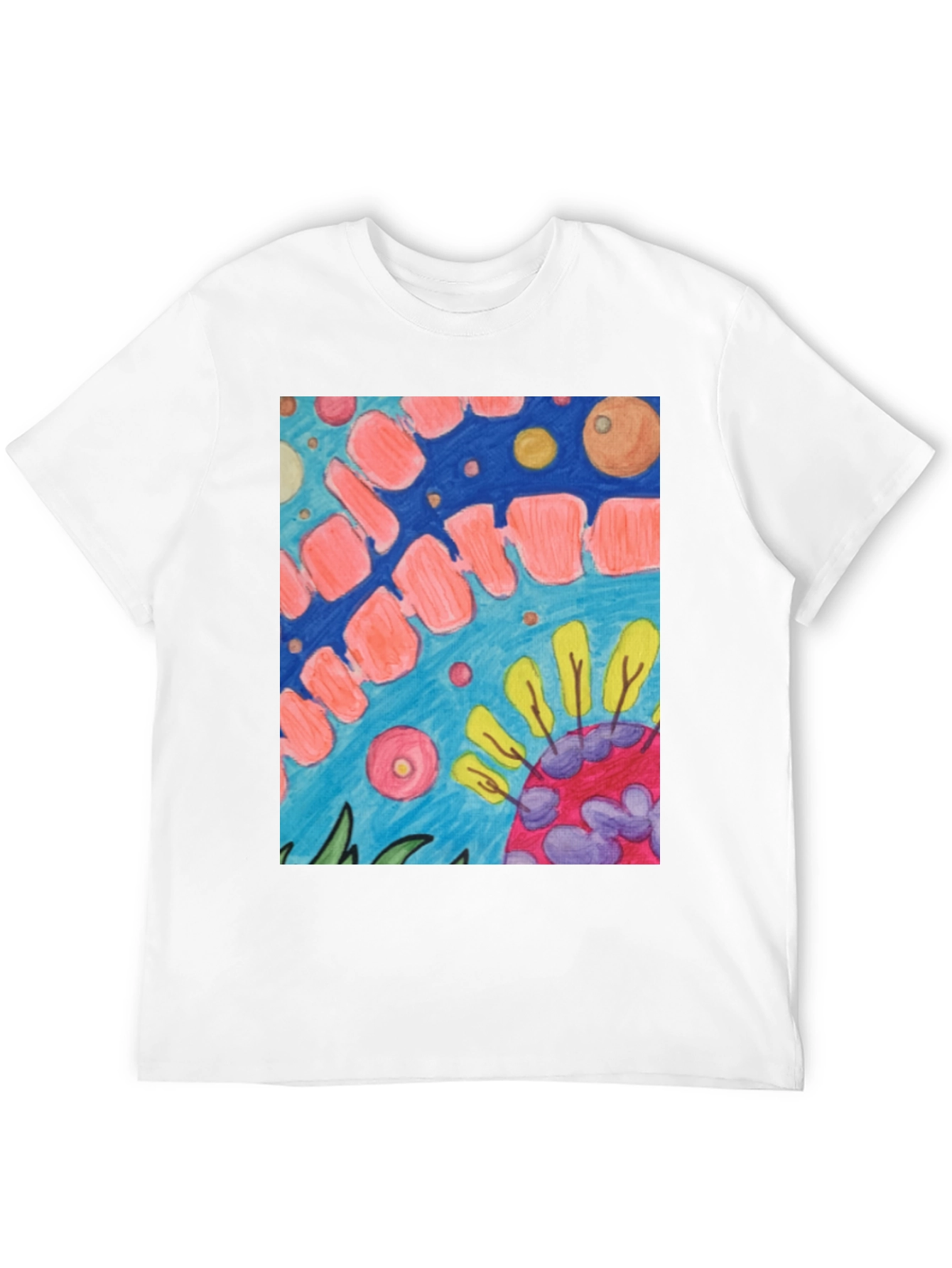 Black Abstract Art Print Black T-Shirt view 12