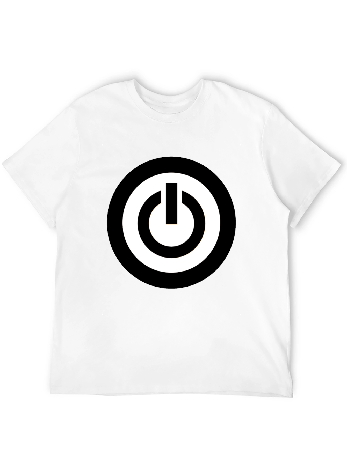 Black Black T-Shirt with Power Button Graphic view 12