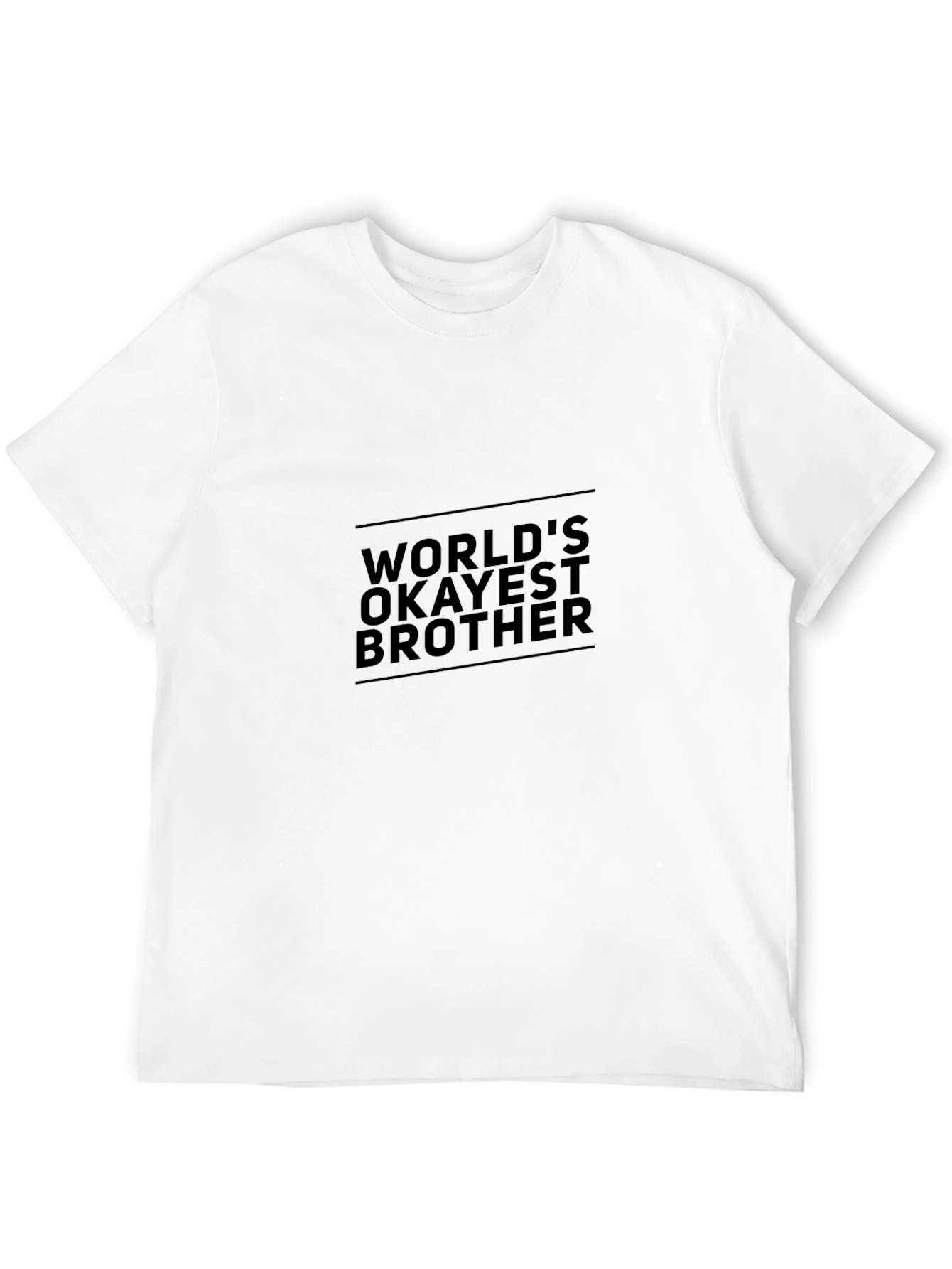 Black World's Okayest Brother Black T-Shirt view 12