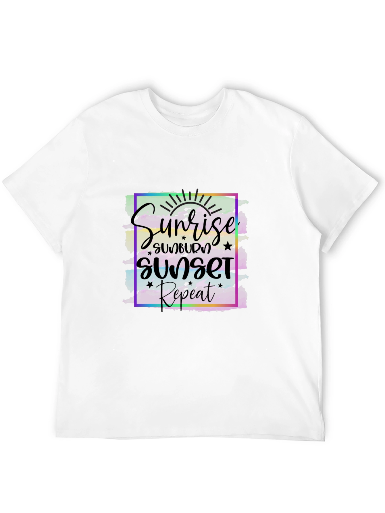 Black Sunrise Sunset Repeat Graphic Tee view 12
