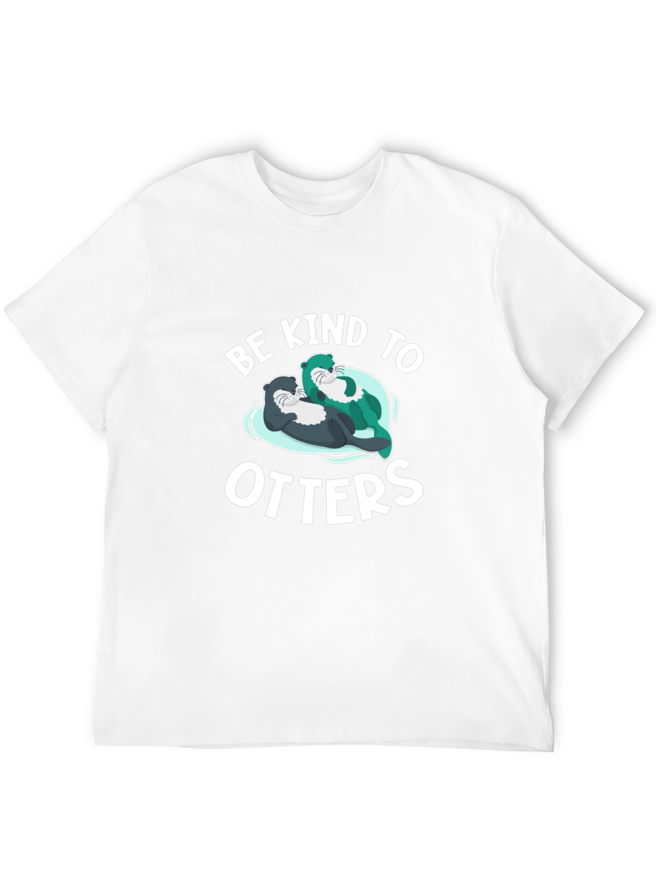 Black Be Kind To Otters Black T-Shirt view 12