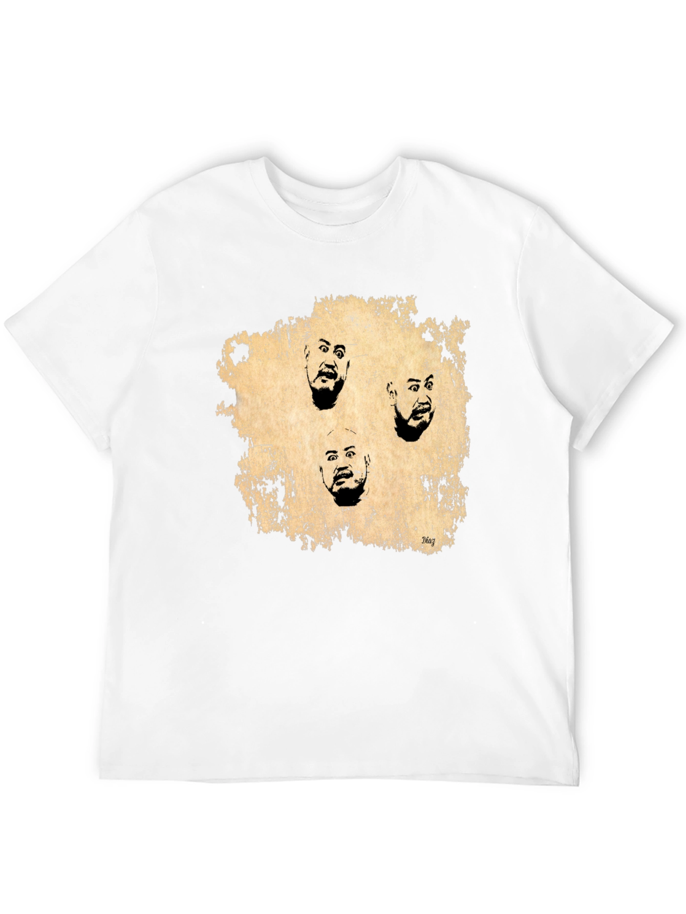 Black Expressionist Faces Graphic Tee - Black view 12