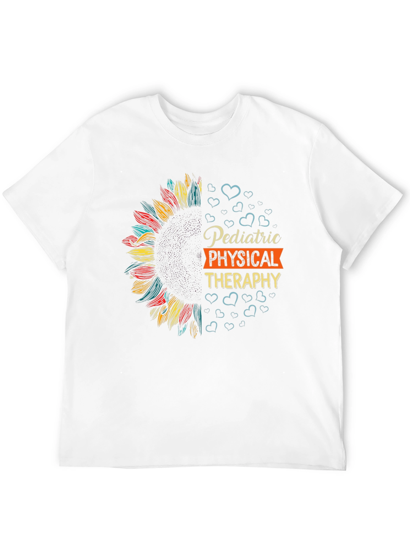Black Pediatric Physical Therapy Sunflower T-Shirt view 12