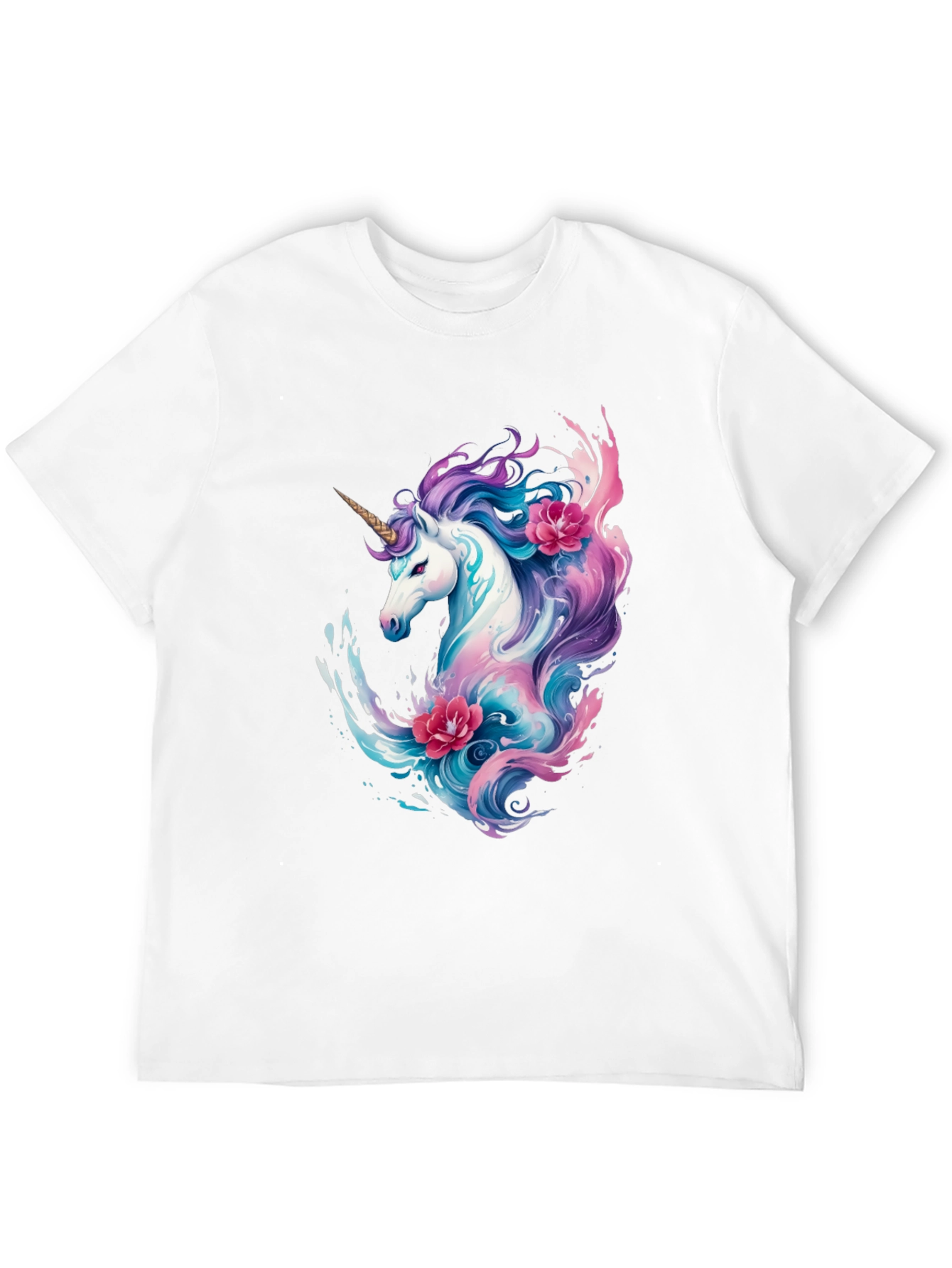Black Unicorn Graphic Print T-Shirt view 12