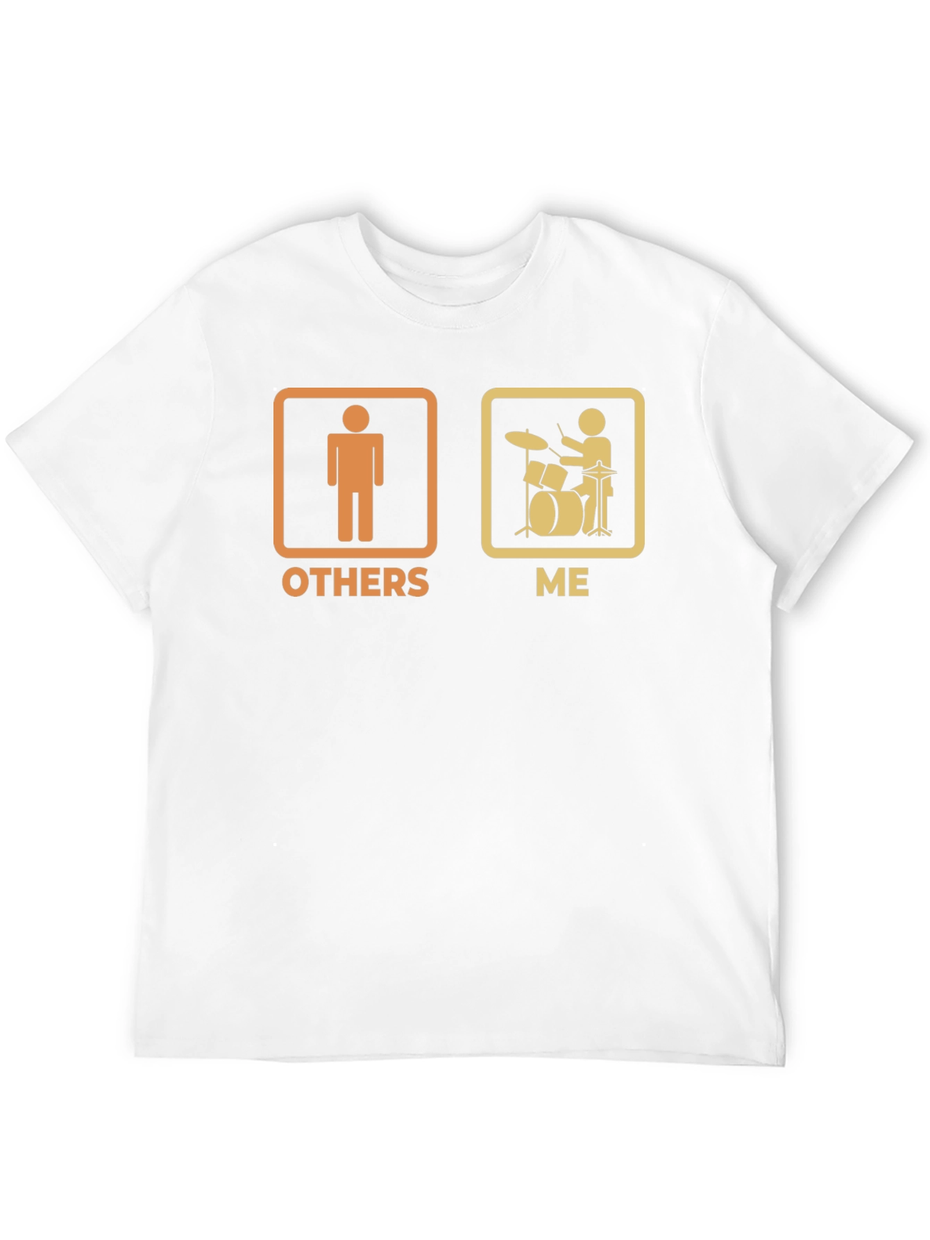 Black Funny Drummer T-Shirt - Others vs. Me Black Tee view 12