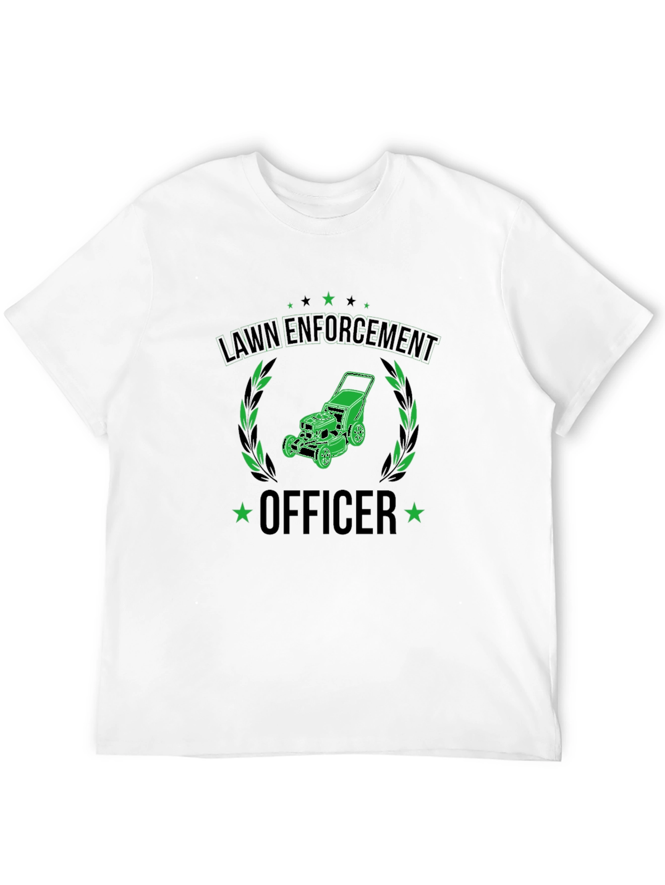 Black Lawn Enforcement Officer Graphic T-Shirt view 12