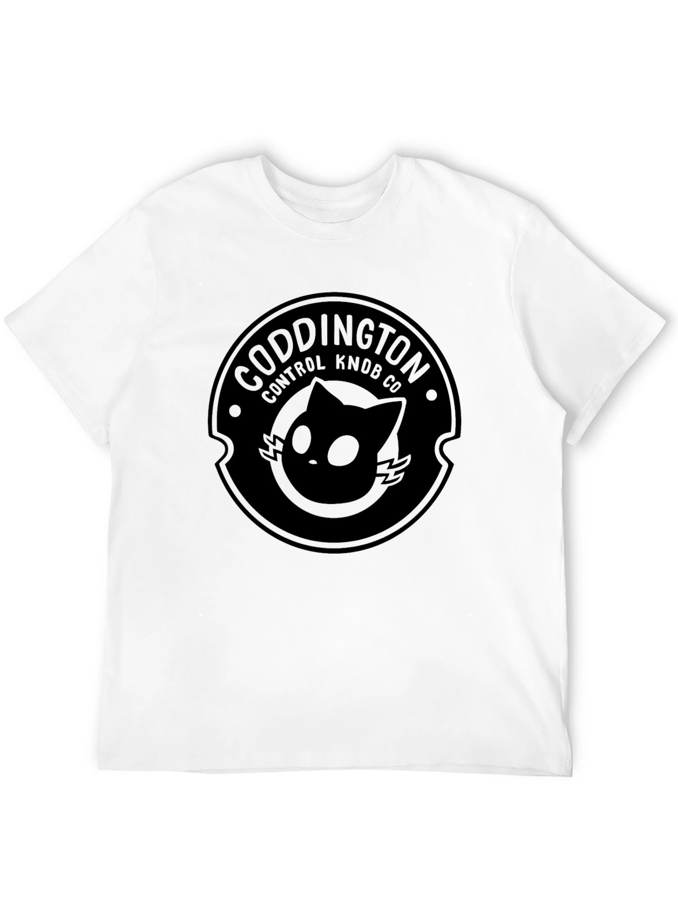 Black Coddington Control Knob Co. Black T-Shirt view 12