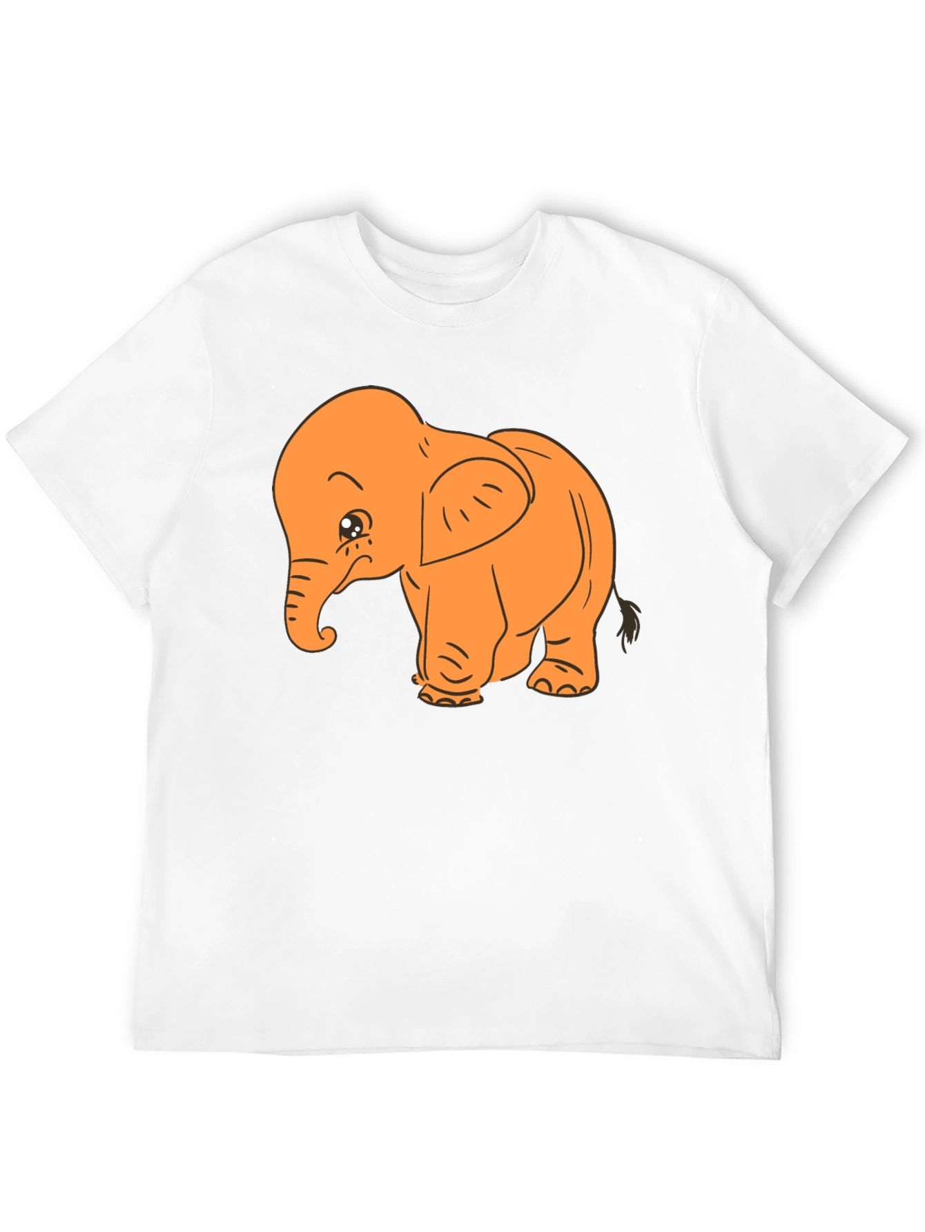 Black Cute Elephant Graphic Tee view 12