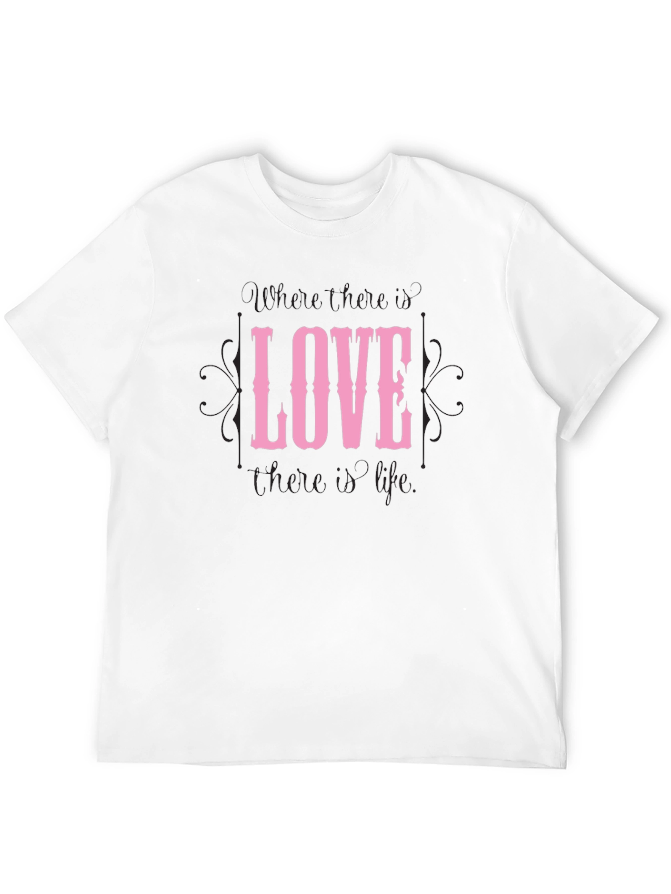 Black Love Graphic Black T-Shirt view 12