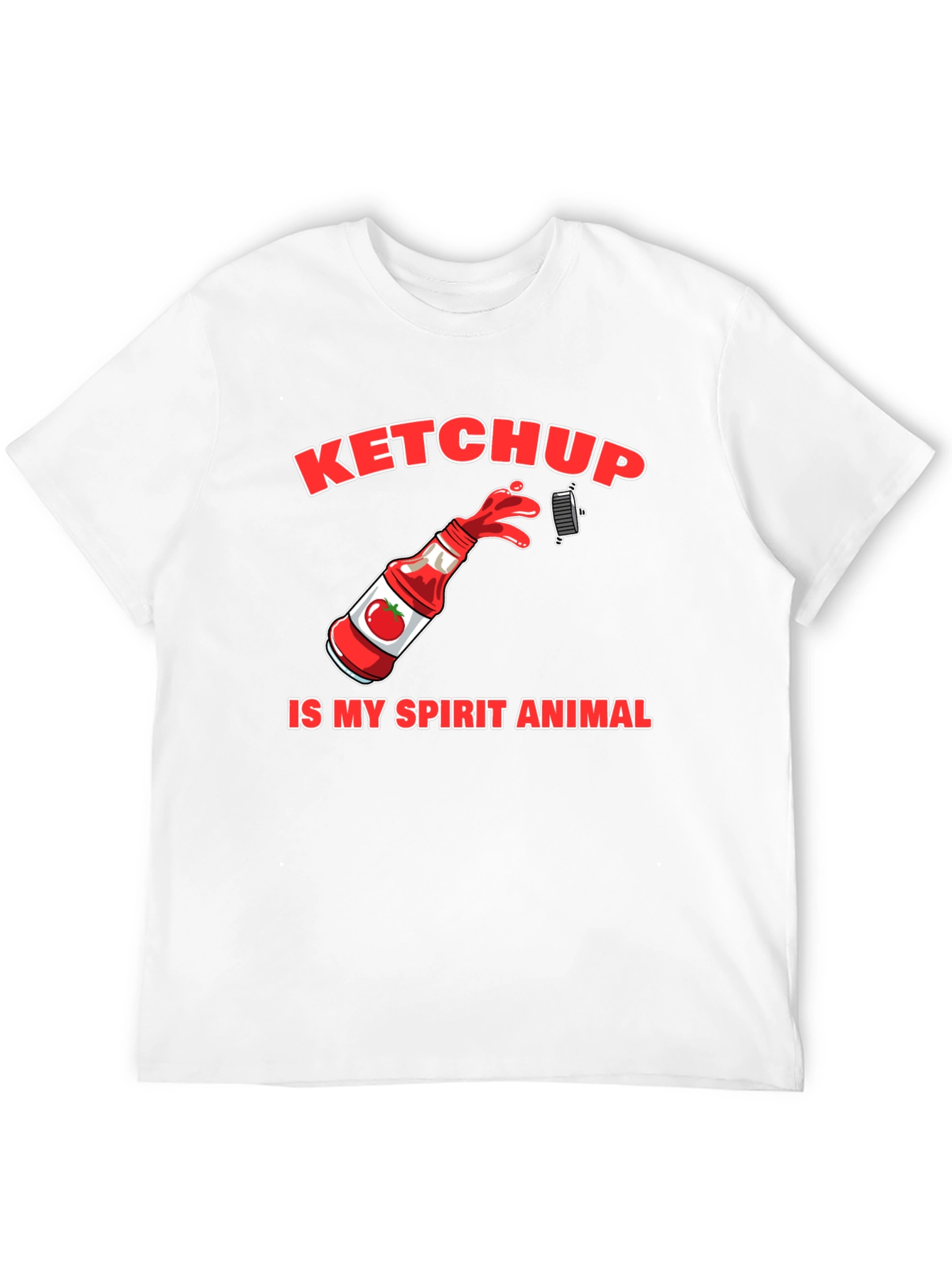 Black Ketchup Is My Spirit Animal Graphic T-Shirt view 12