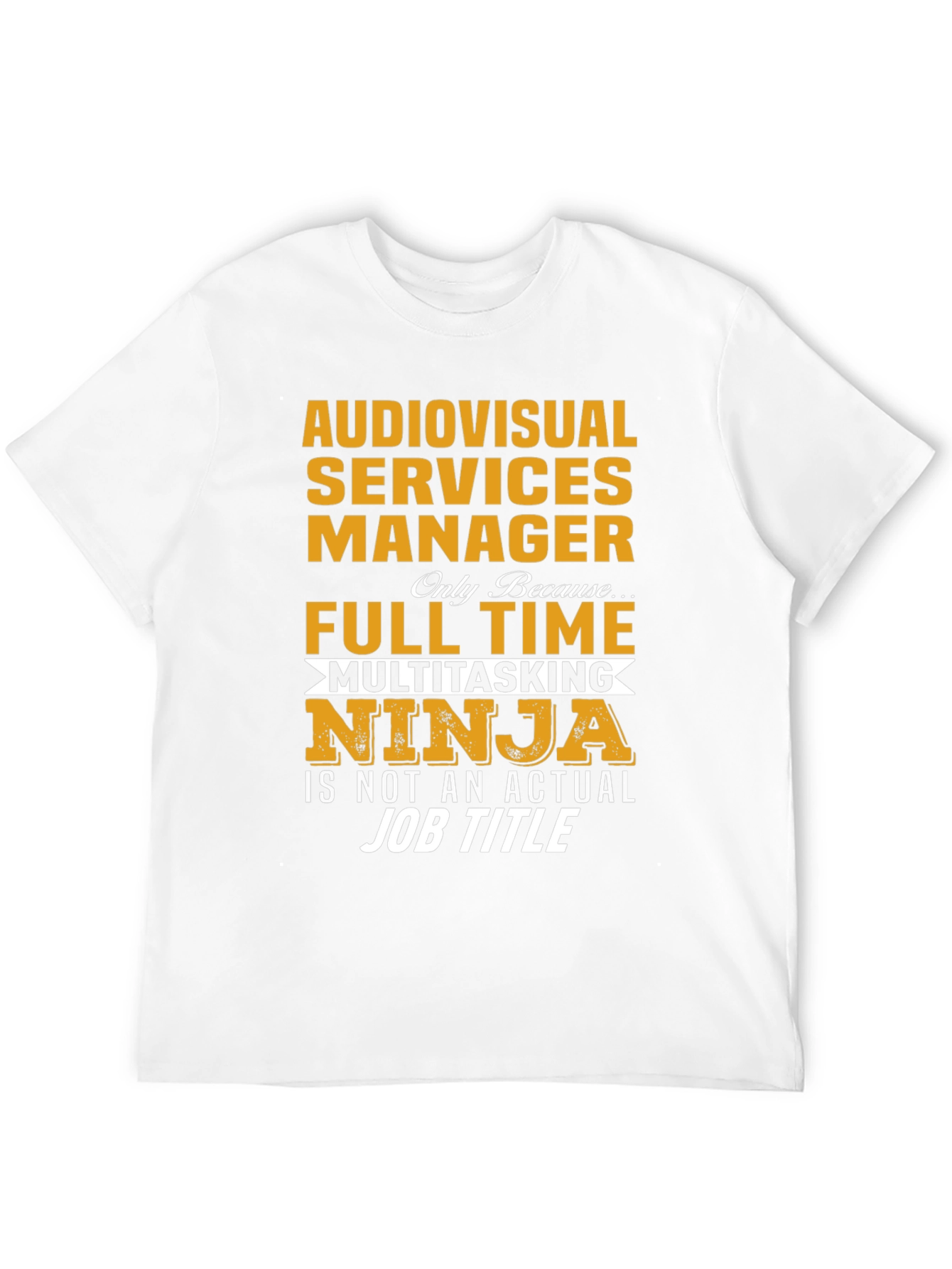Black Audiovisual Services Manager Ninja T-Shirt view 12