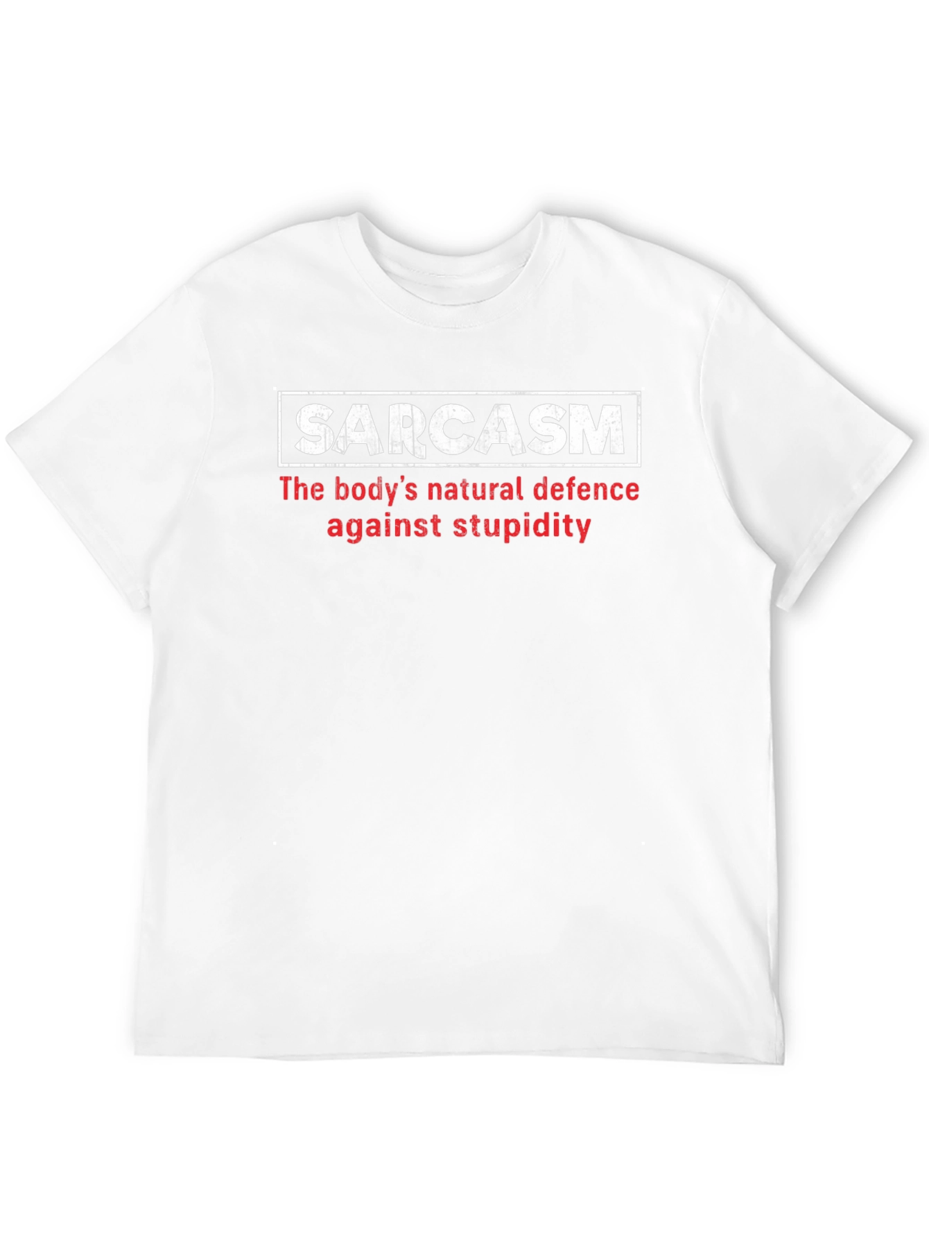 Black Sarcasm Natural Defence Black T-Shirt view 12