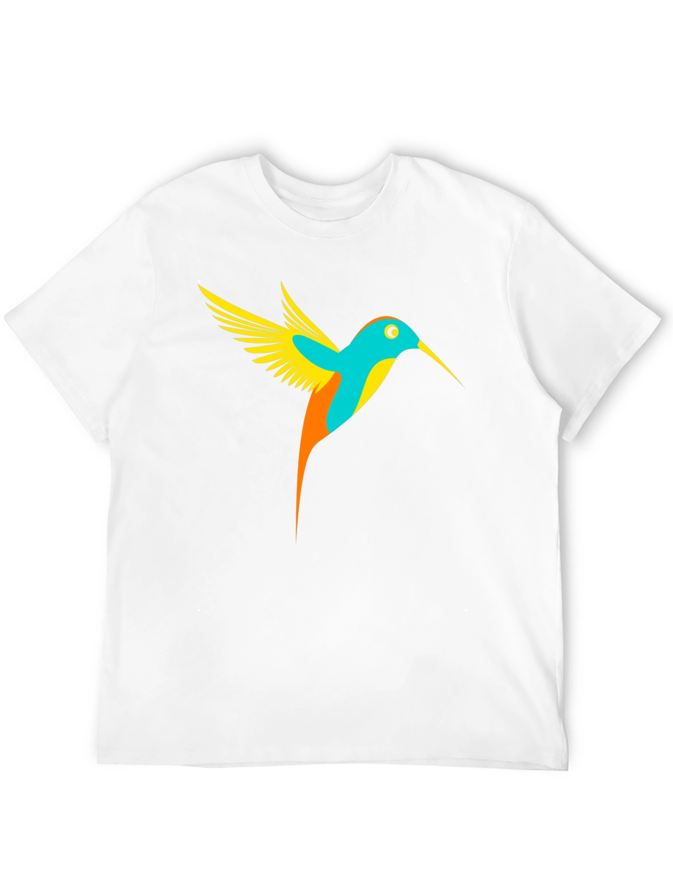 Black Hummingbird Graphic Tee - Black Casual T-Shirt view 12