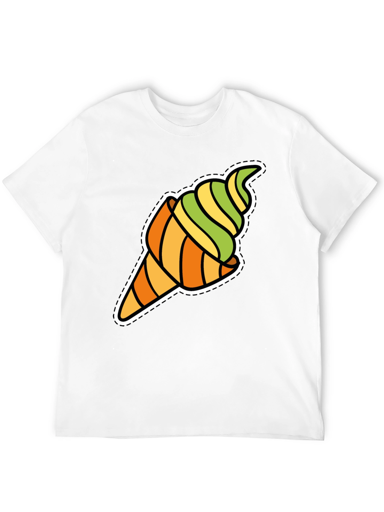 Black Ice Cream Cone Graphic Tee - Fun Novelty Shirt view 12
