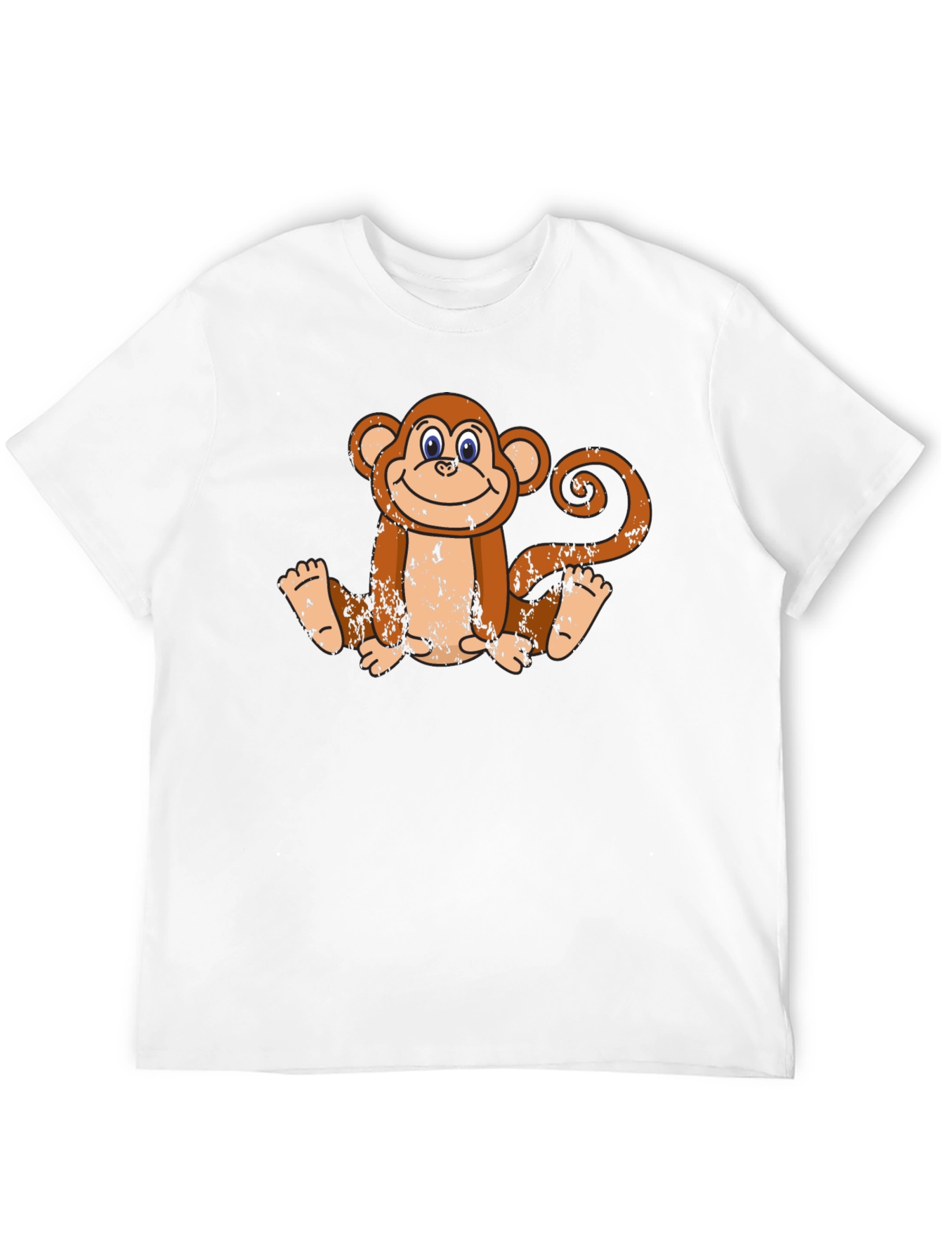 Black Smiling Monkey Graphic Tee - Casual Black T-Shirt view 12