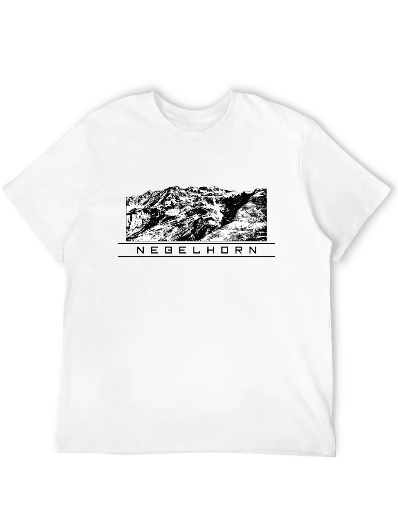 Black Nebelhorn Mountain Black T-Shirt view 12