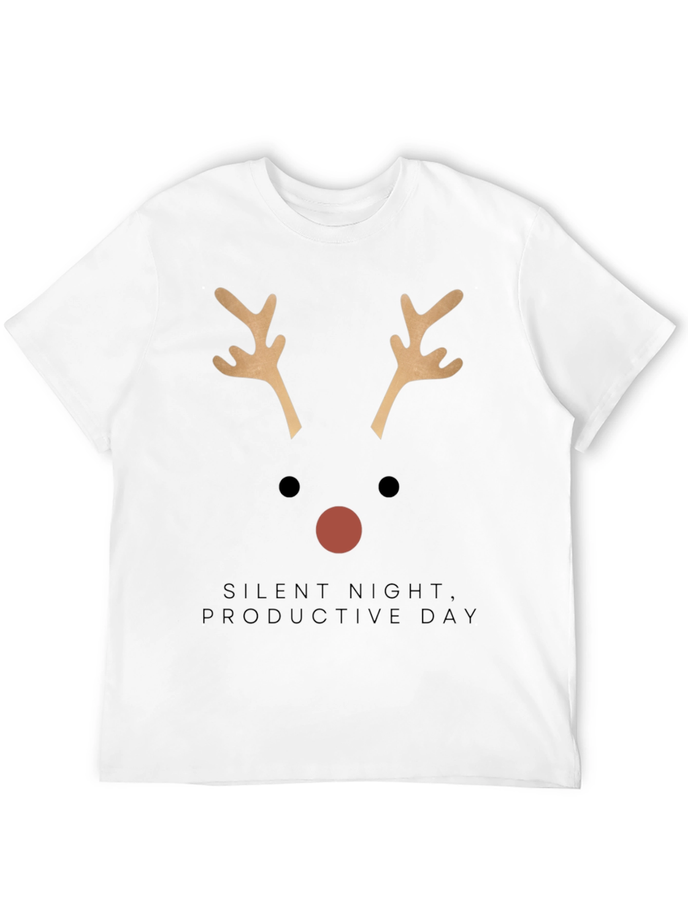 Black Holiday Reindeer T-Shirt view 12