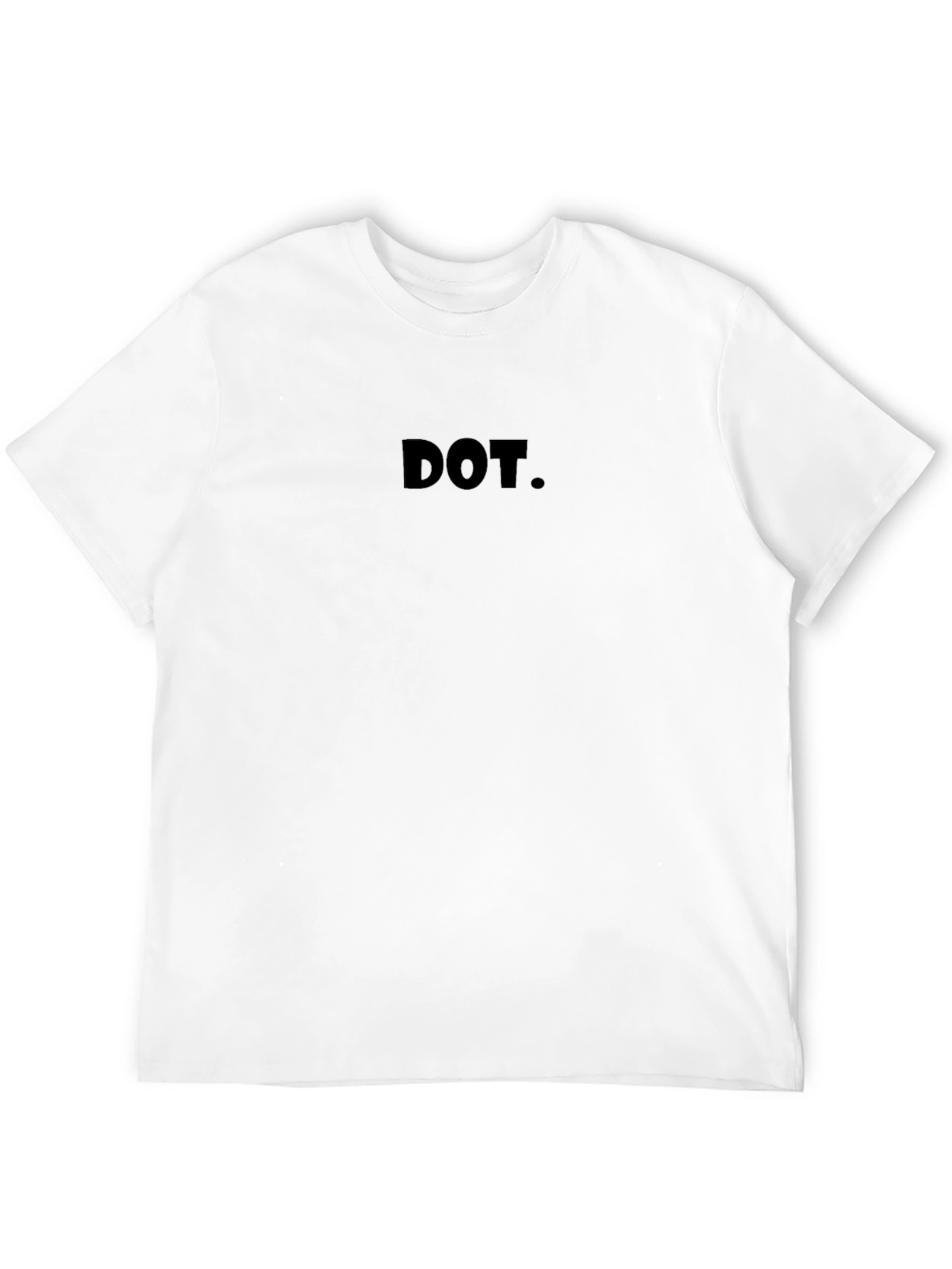 Black Minimalist DOT. Black T-Shirt view 12