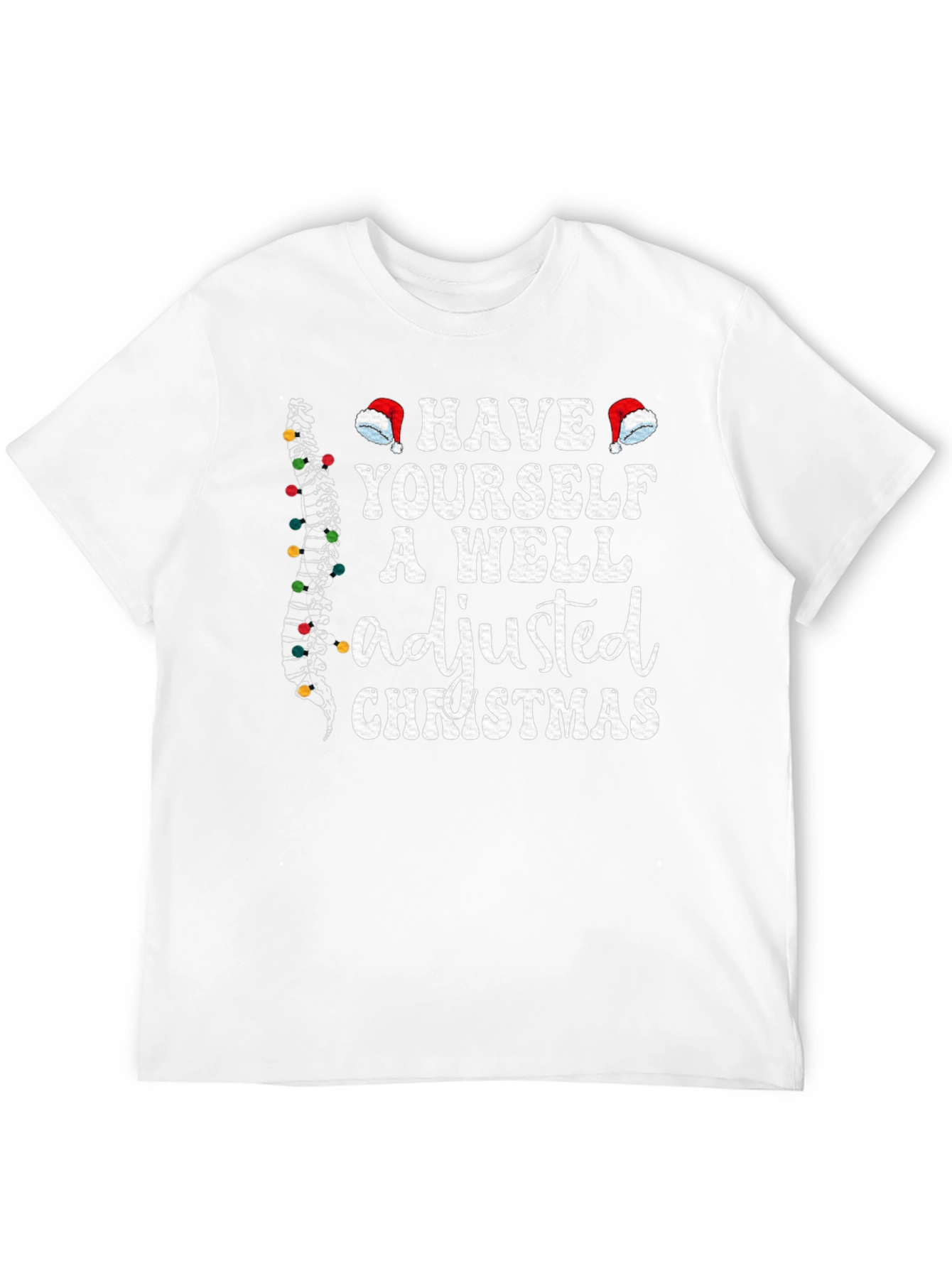 Black Chiropractor Holiday T-Shirt - Adjusted Christmas Tee view 12