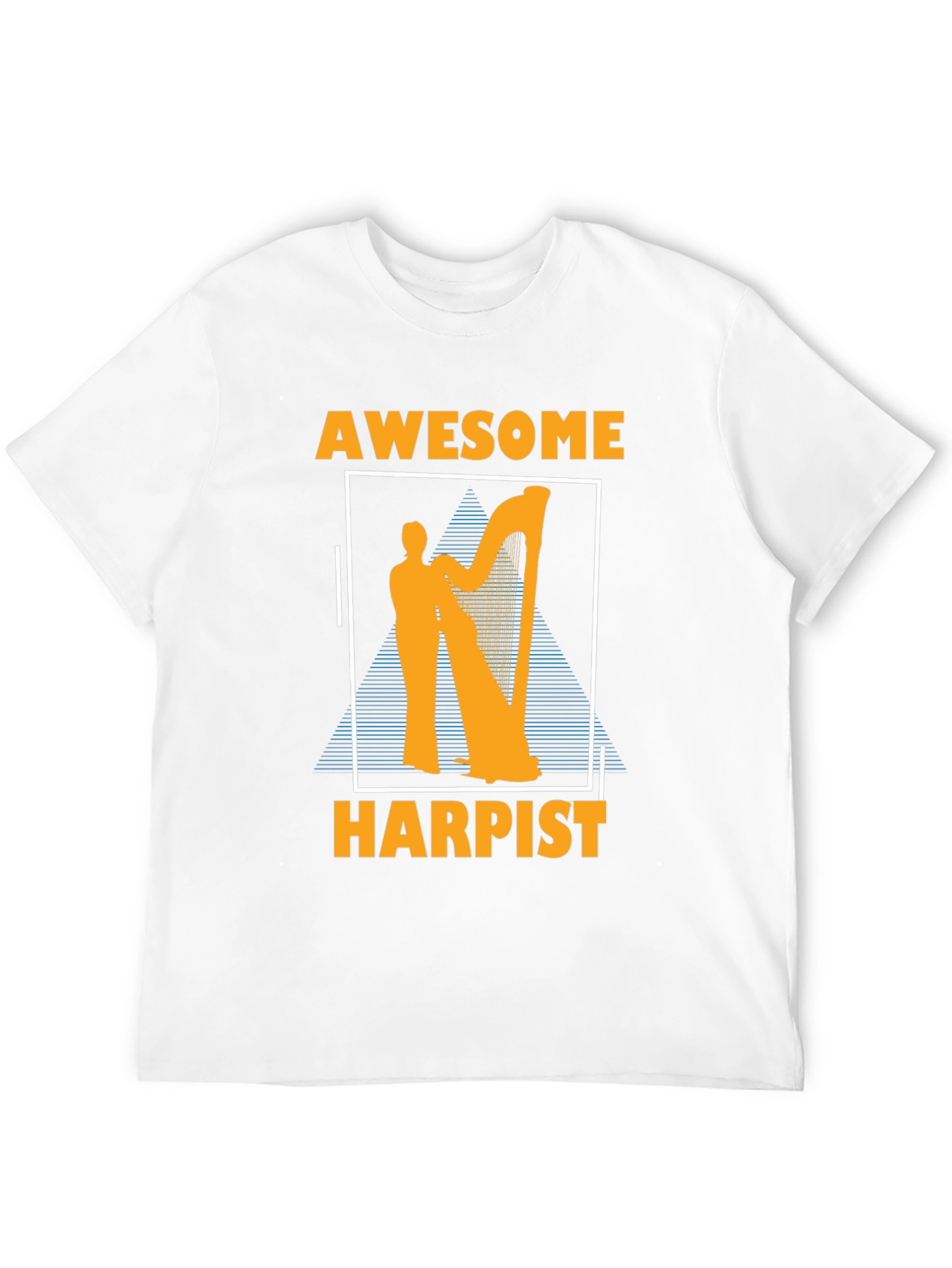 Black Awesome Harpist Graphic T-Shirt Musician Tee view 12
