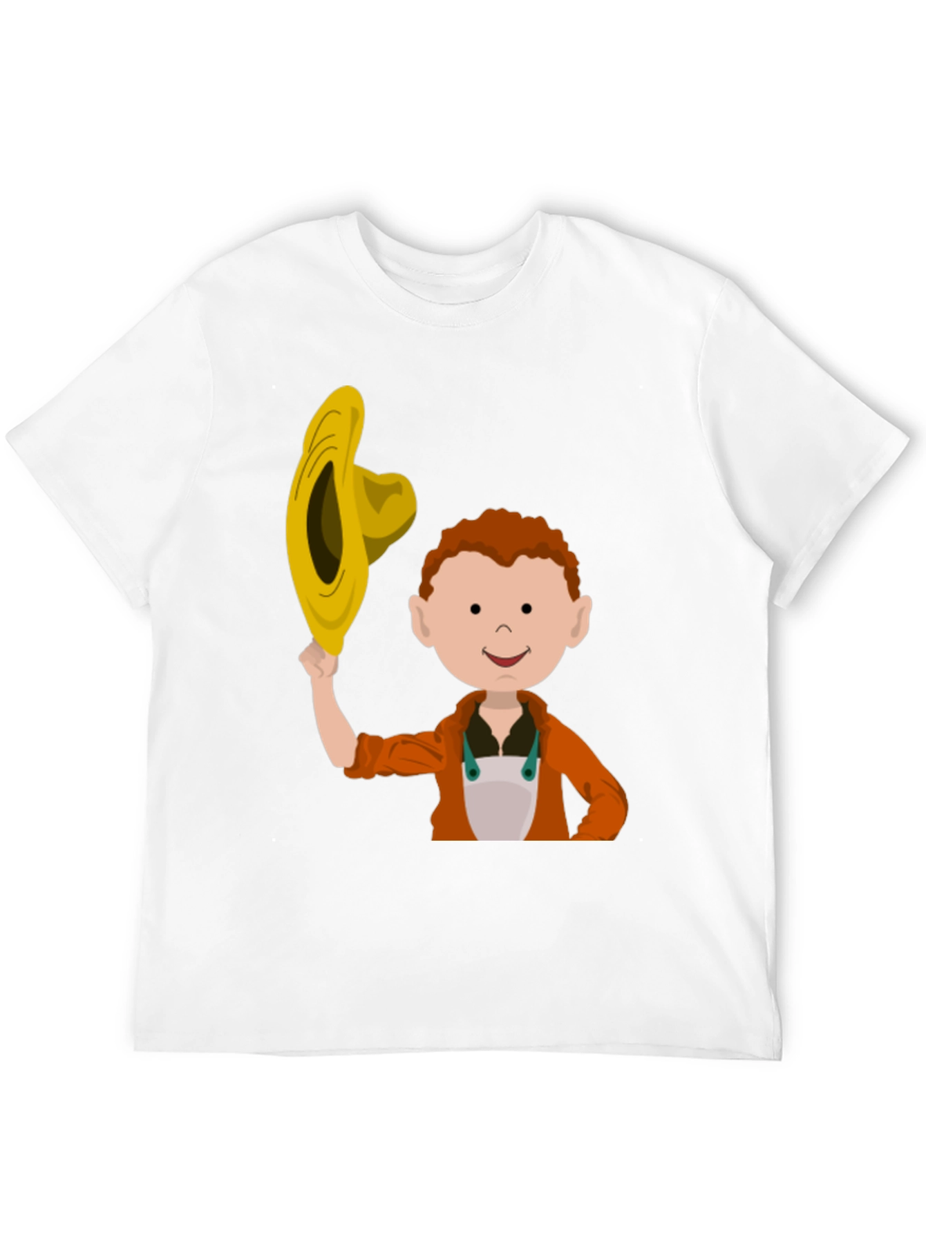 Black Cartoon Farmer Graphic T-Shirt view 12