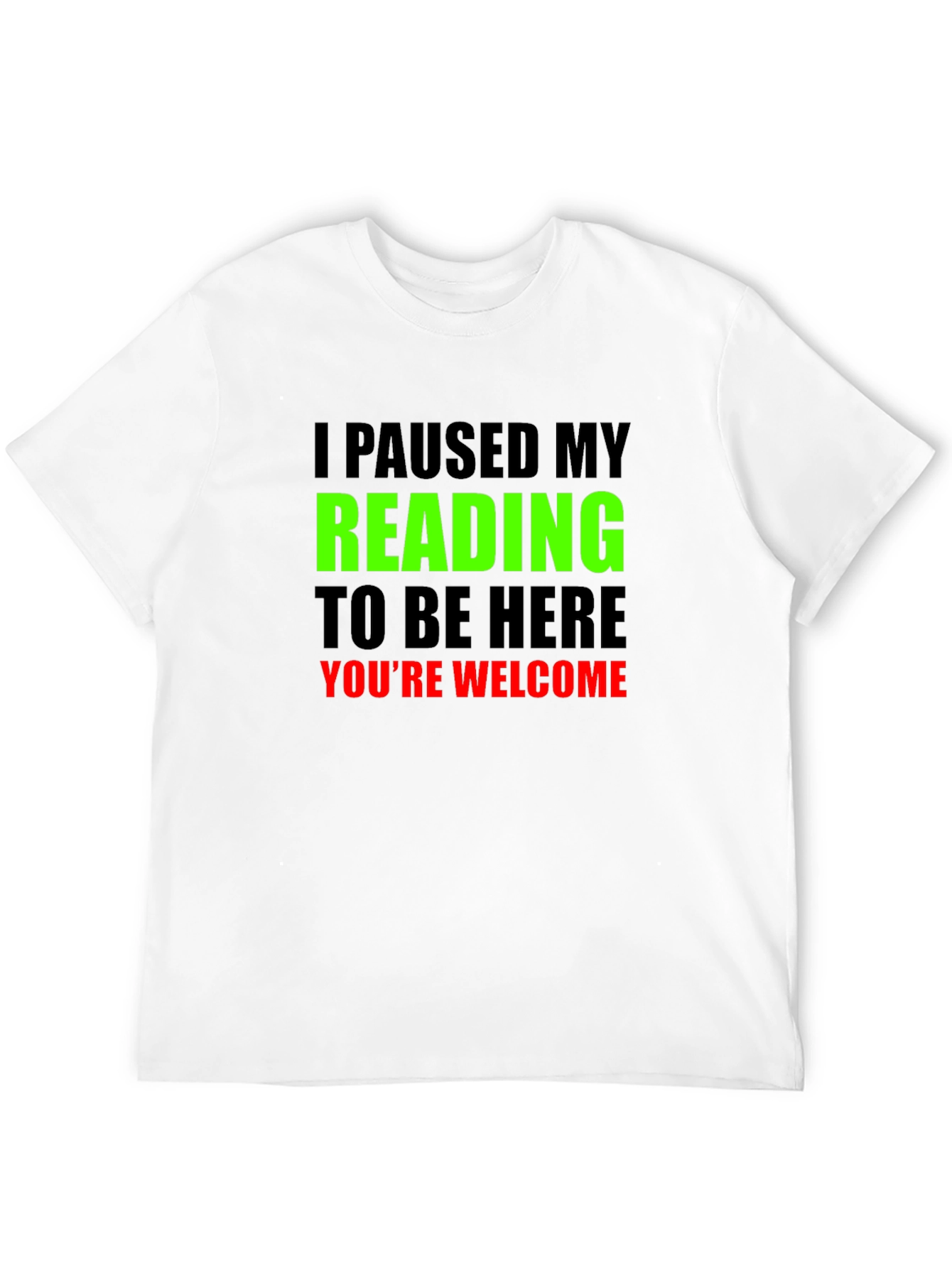 Black Funny Reading T-Shirt: Paused My Reading view 12