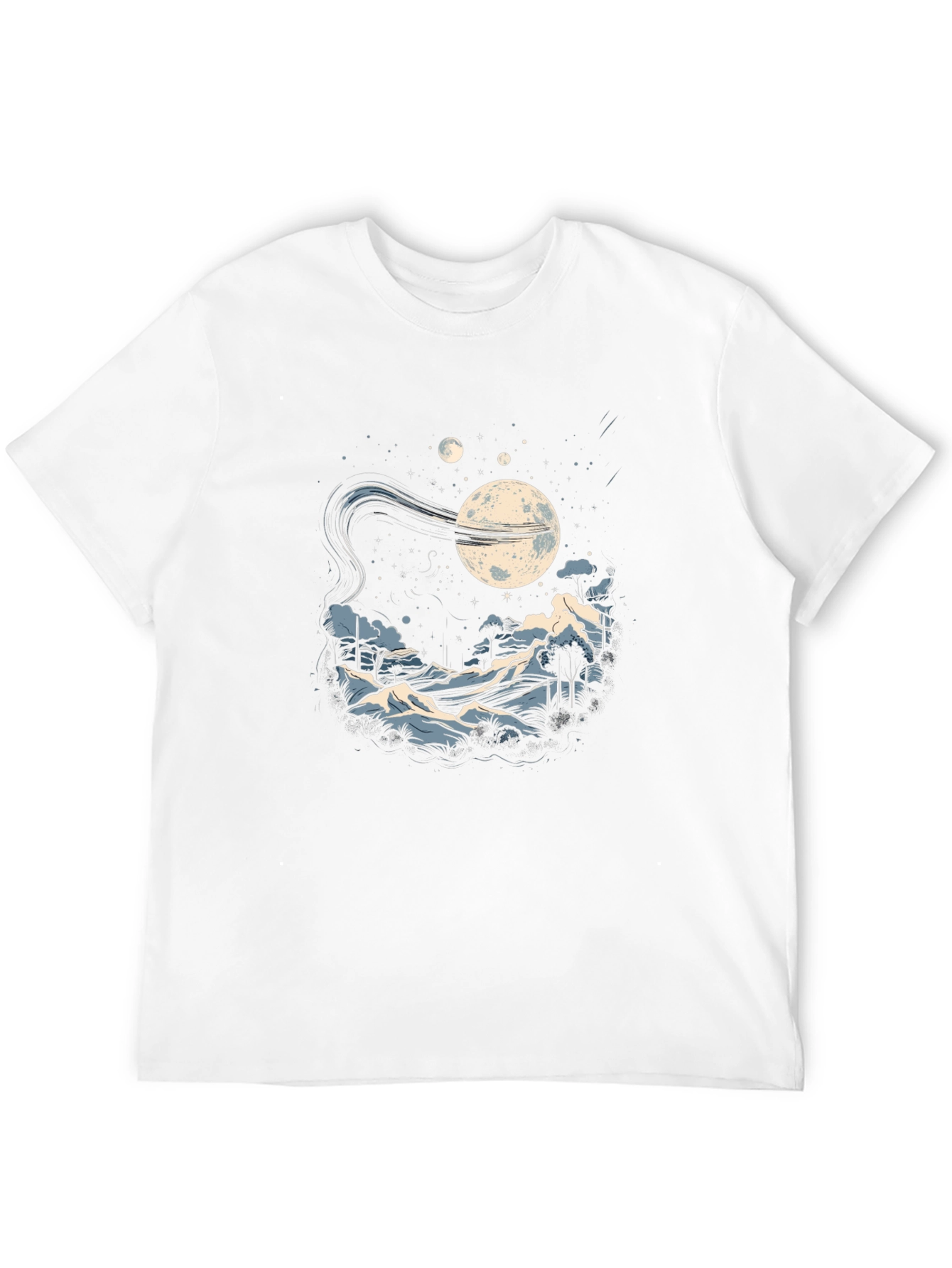 Black Cosmic Nightscape Graphic Tee view 12