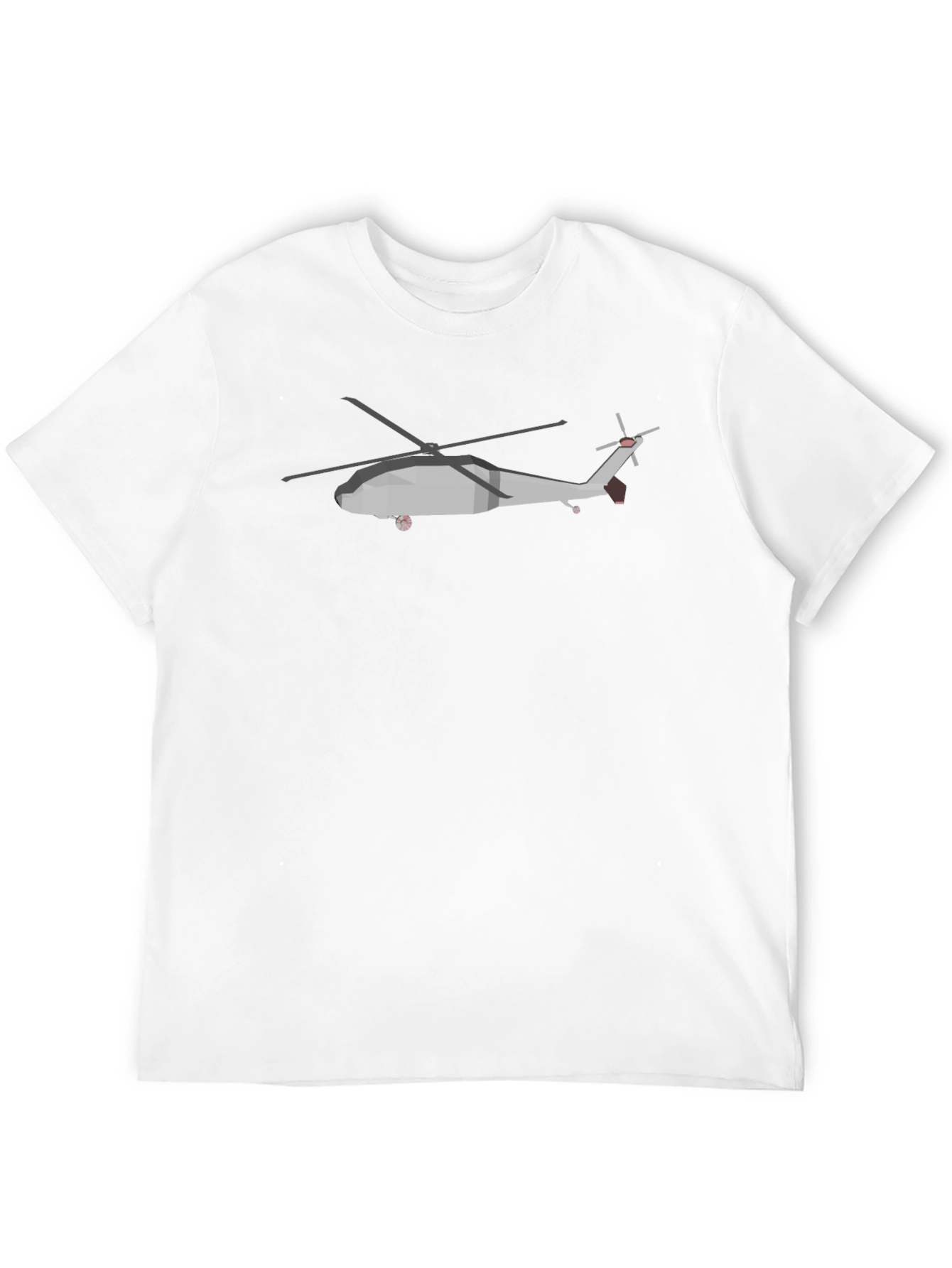 Black Helicopter Graphic Tee - Black Casual T-Shirt view 12
