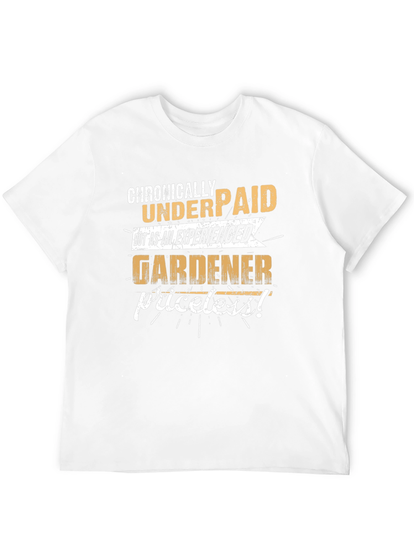 Black Chronically Underpaid Gardener Humor T-Shirt view 12