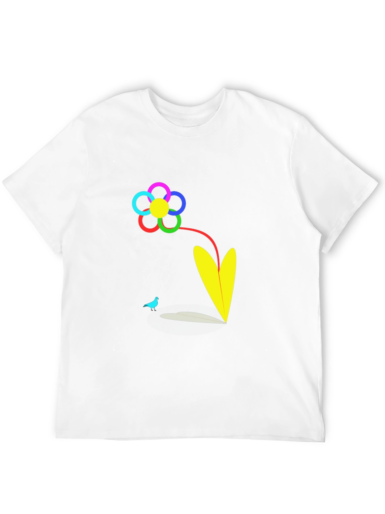 Black Vibrant Flower Graphic T-Shirt view 12