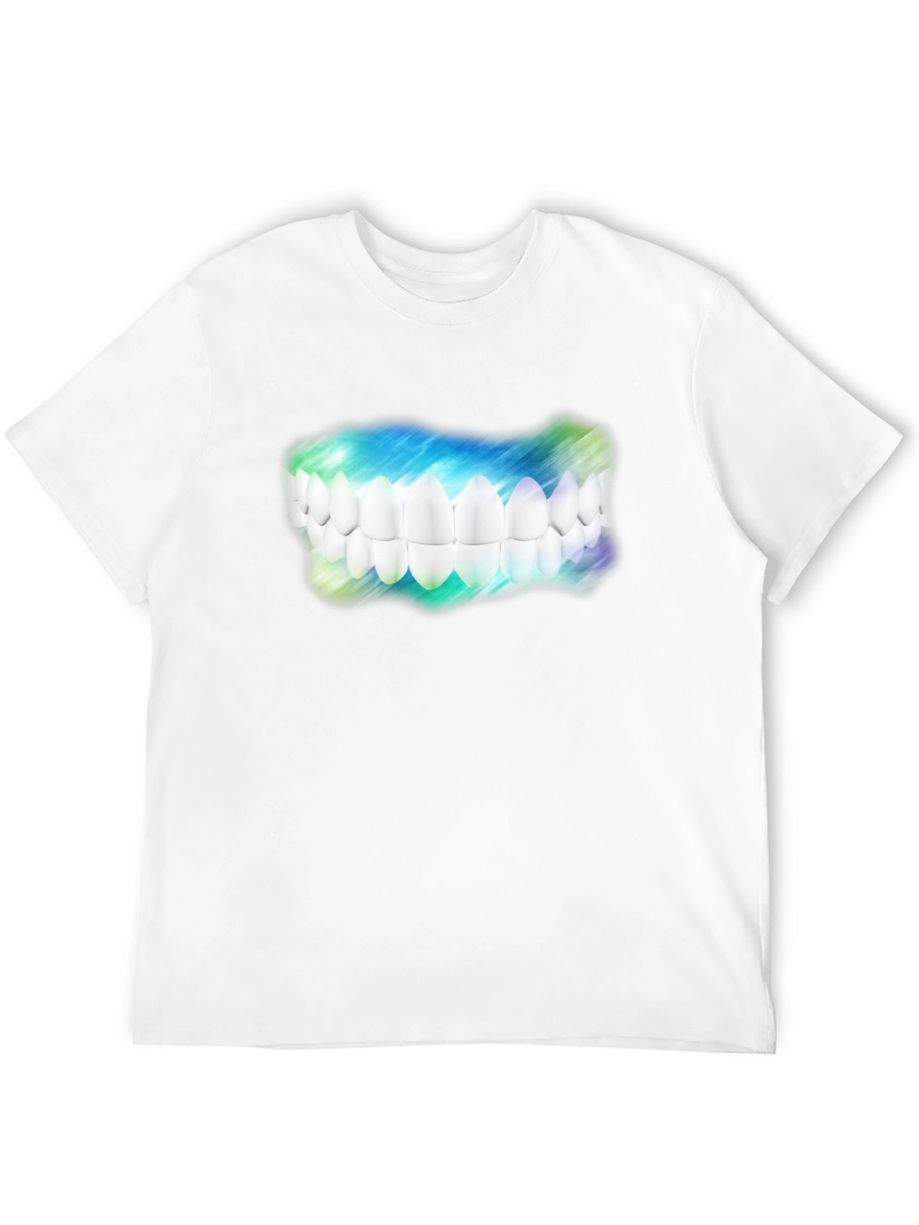Black Novelty Teeth Graphic Black T-Shirt view 12