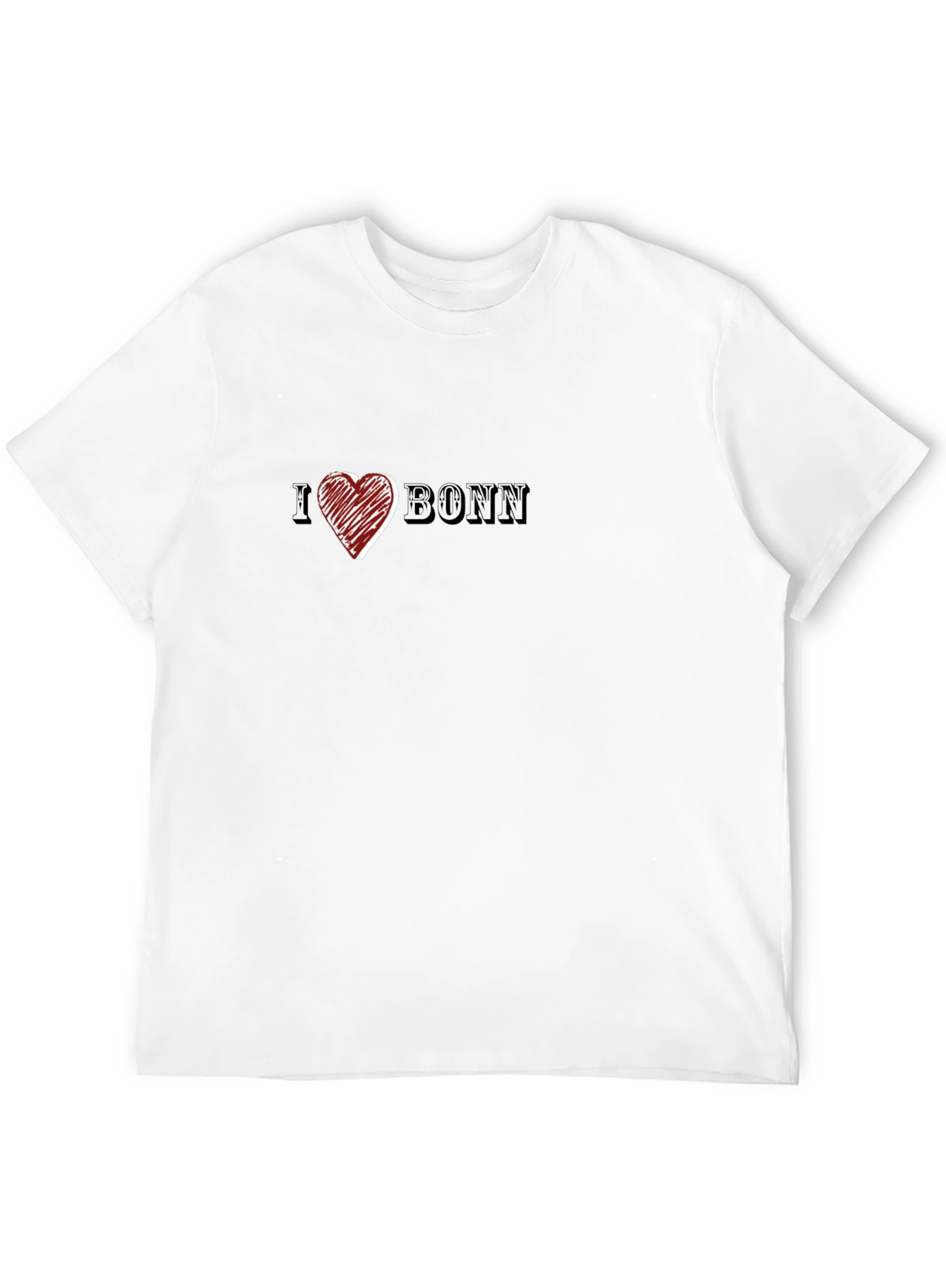 I Heart Bonn Black T-Shirt for Men - 12