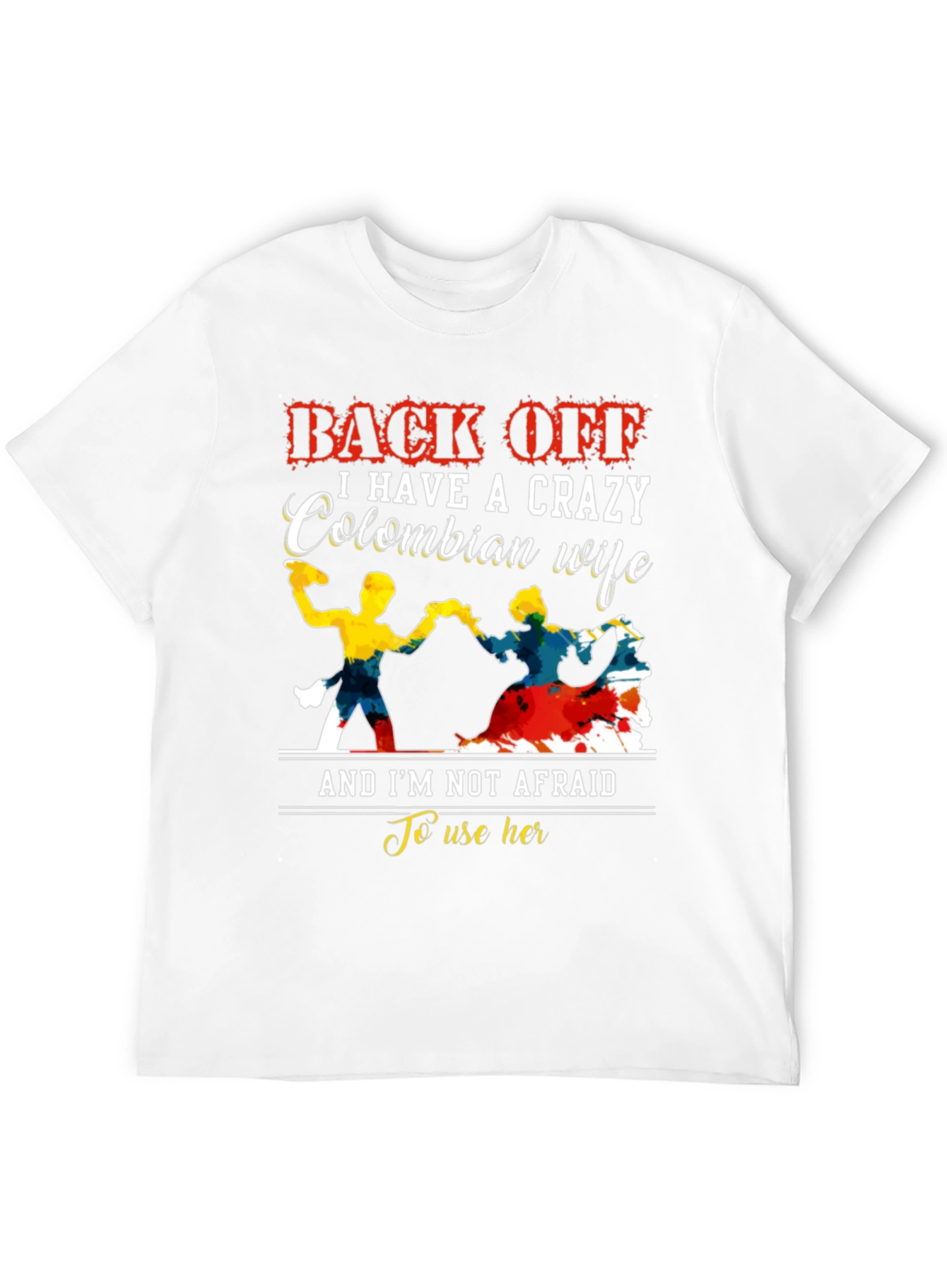 Black Crazy Colombian Wife Graphic Tee view 12