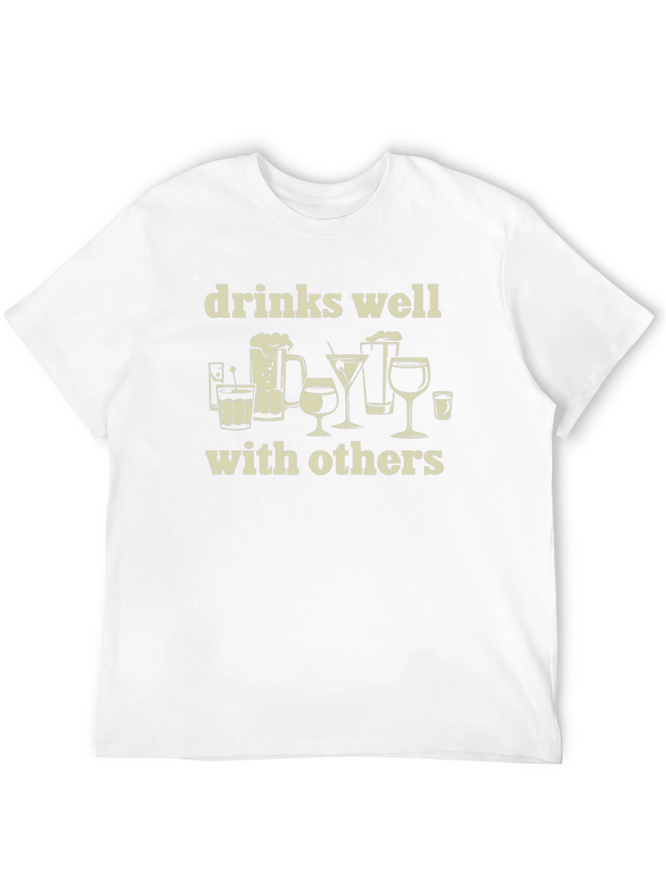Black Drinks Well With Others Graphic Tee view 12