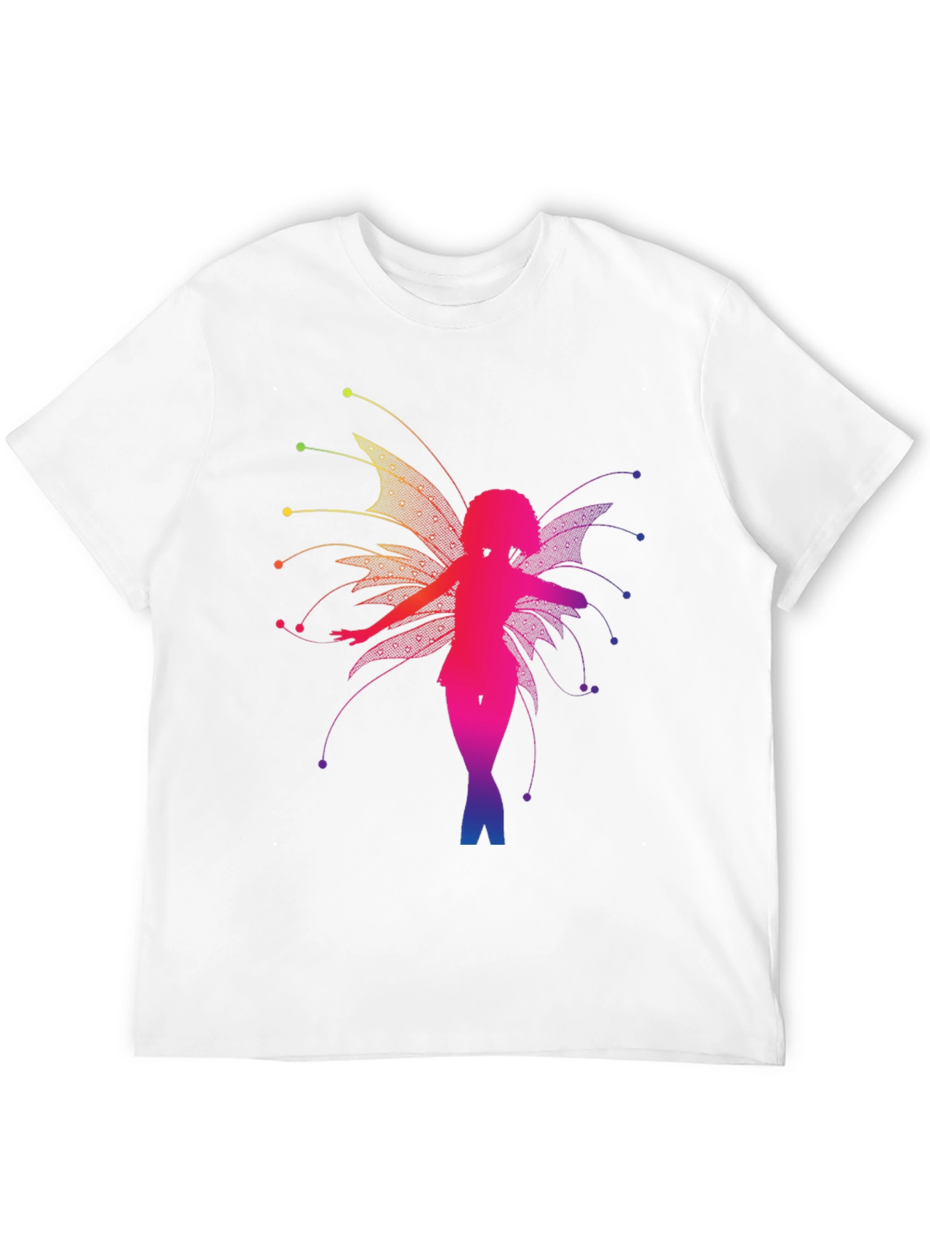 Rainbow Fairy Graphic Black T-Shirt - 12
