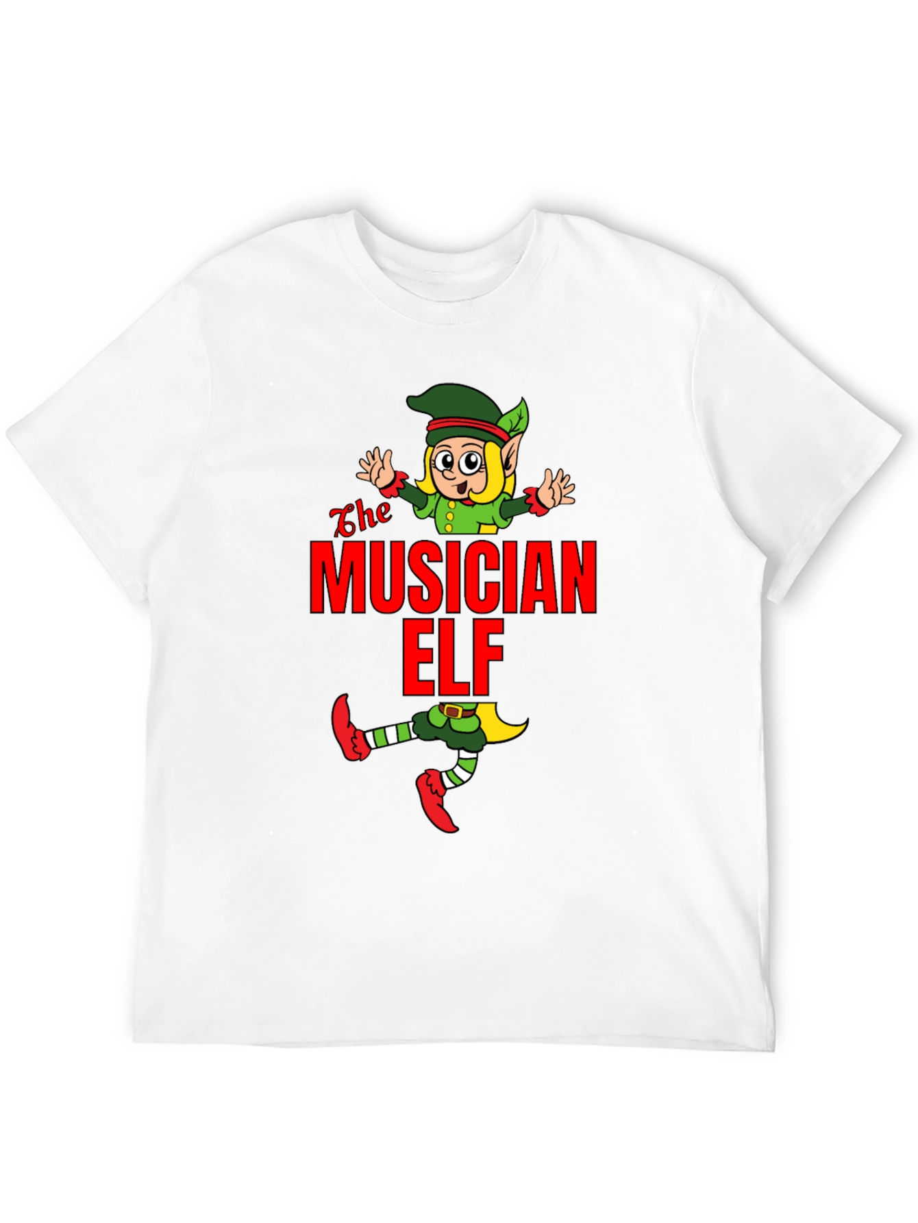 Black The Musician Elf T-Shirt - Holiday Cheer! view 12