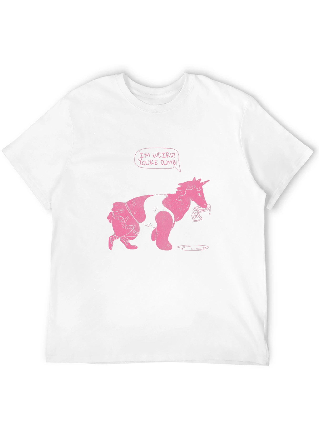Black Funny Unicorn T-Shirt - Weird & Dumb view 12