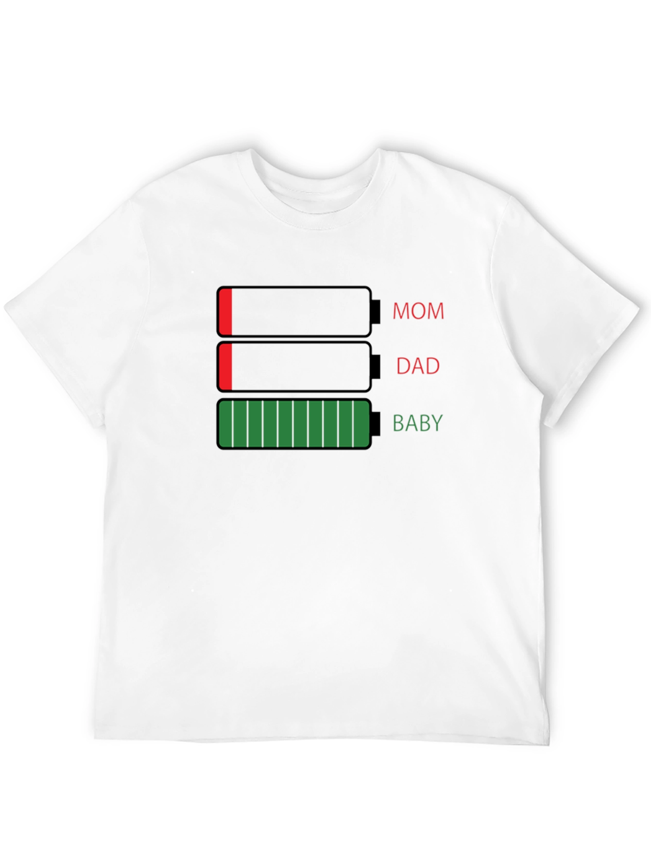 Black Family Battery Level T-Shirt - Funny Parenting Tee view 12